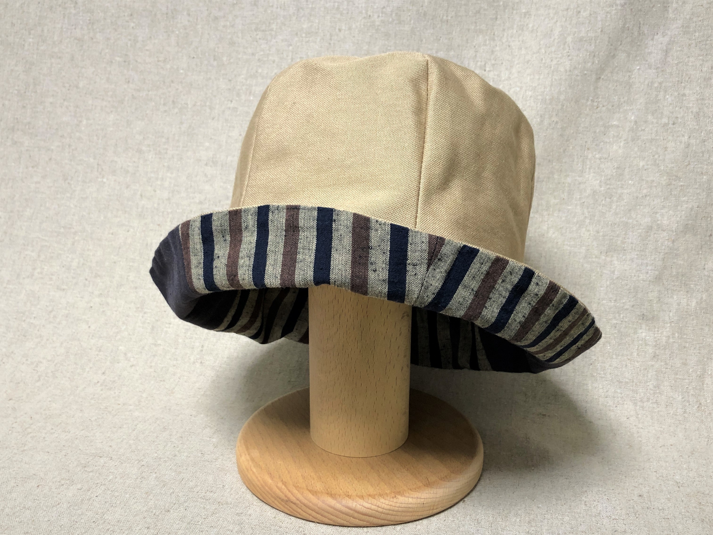 遠州綿紬のリバーシブルクロッシェ 木立 紺 Iichi ハンドメイド クラフト作品 手仕事品の通販