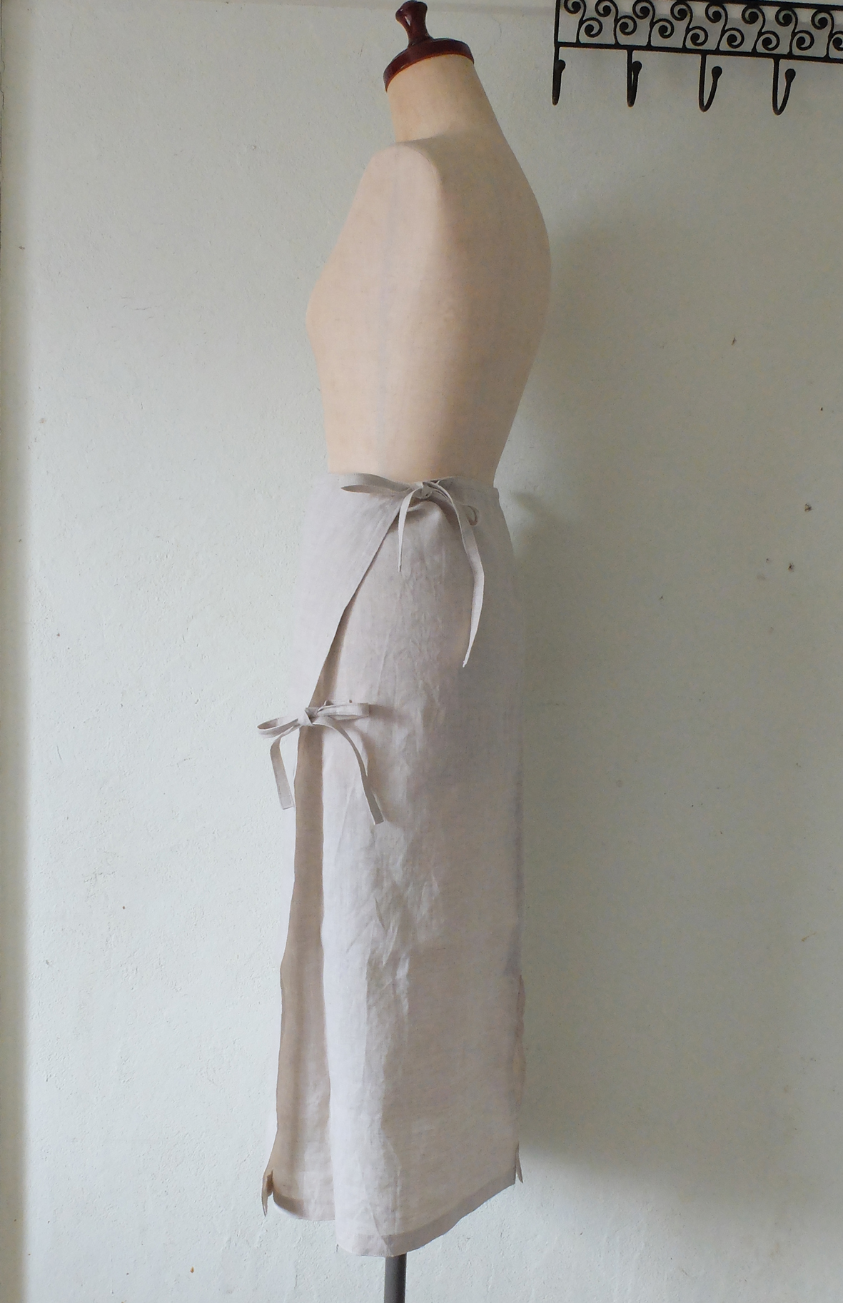 リネンギャルソンエプロン Iichi ハンドメイド クラフト作品 手仕事品の通販