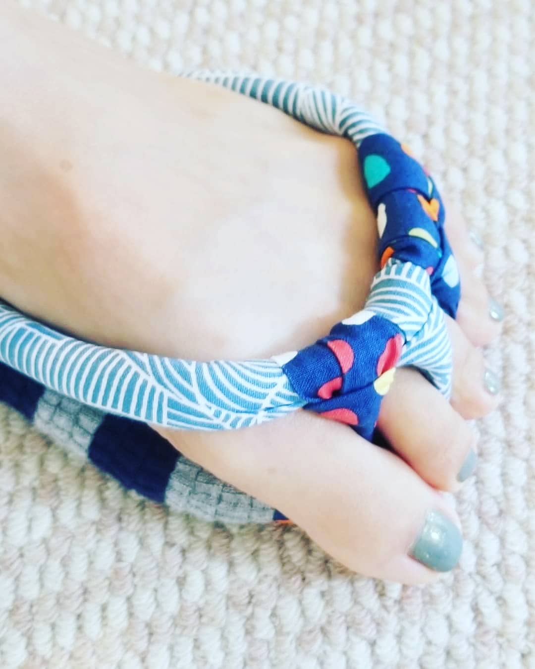 布ぞうり 五本指 Mサイズ Iichi ハンドメイド クラフト作品 手仕事品の通販