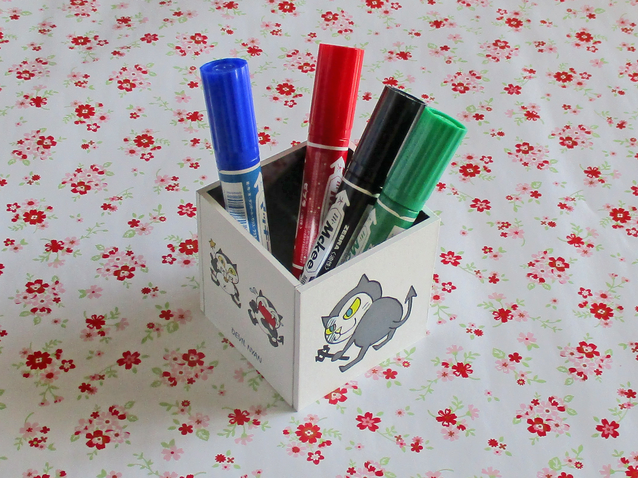 Lineスタンプオリジナルキャラ デビルにゃんのペン立て02 Iichi ハンドメイド クラフト作品 手仕事品の通販