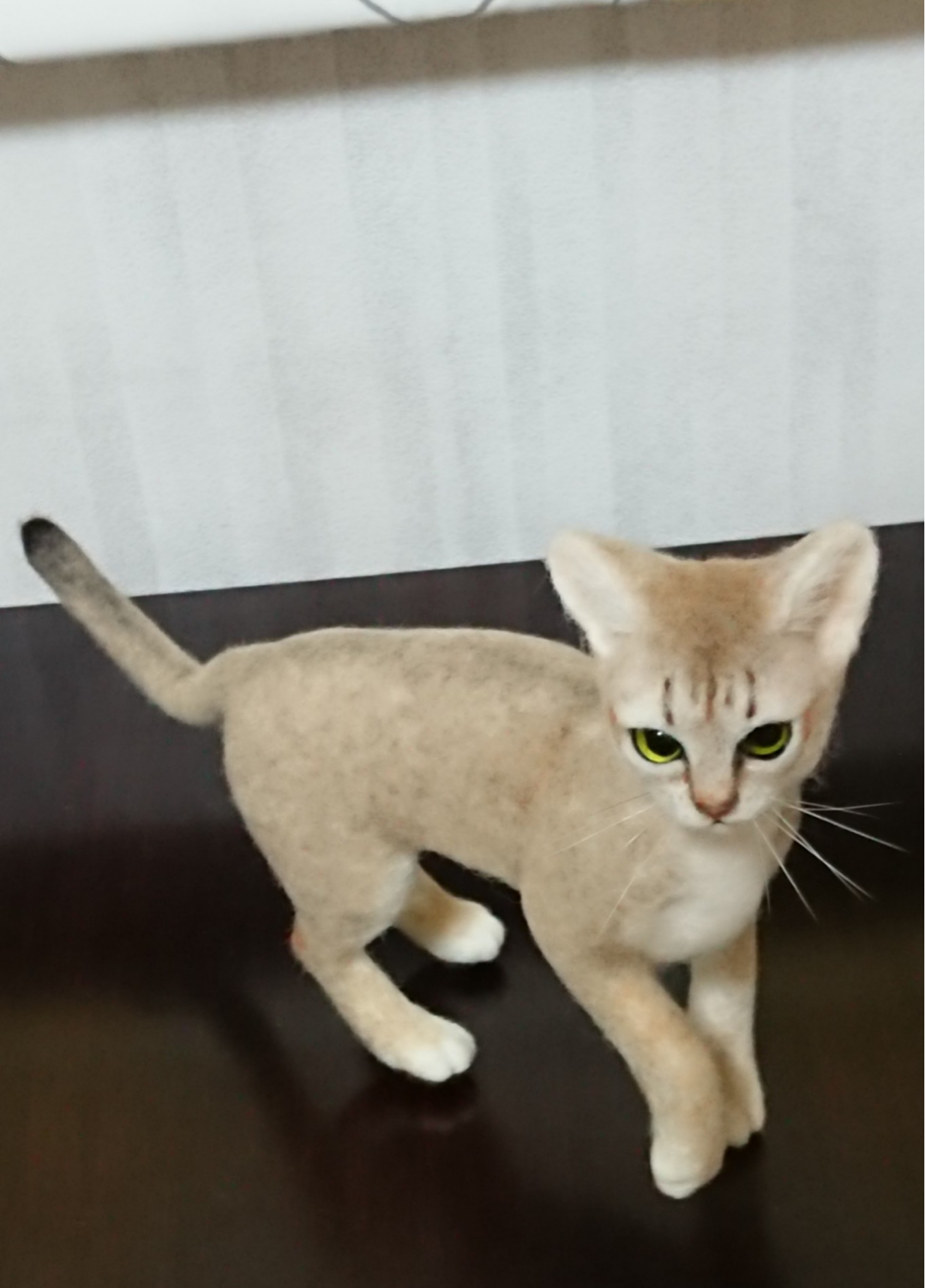 羊毛フェルトの猫 茶白 ハンドメイド ネコ ねこ 人形 インテリア