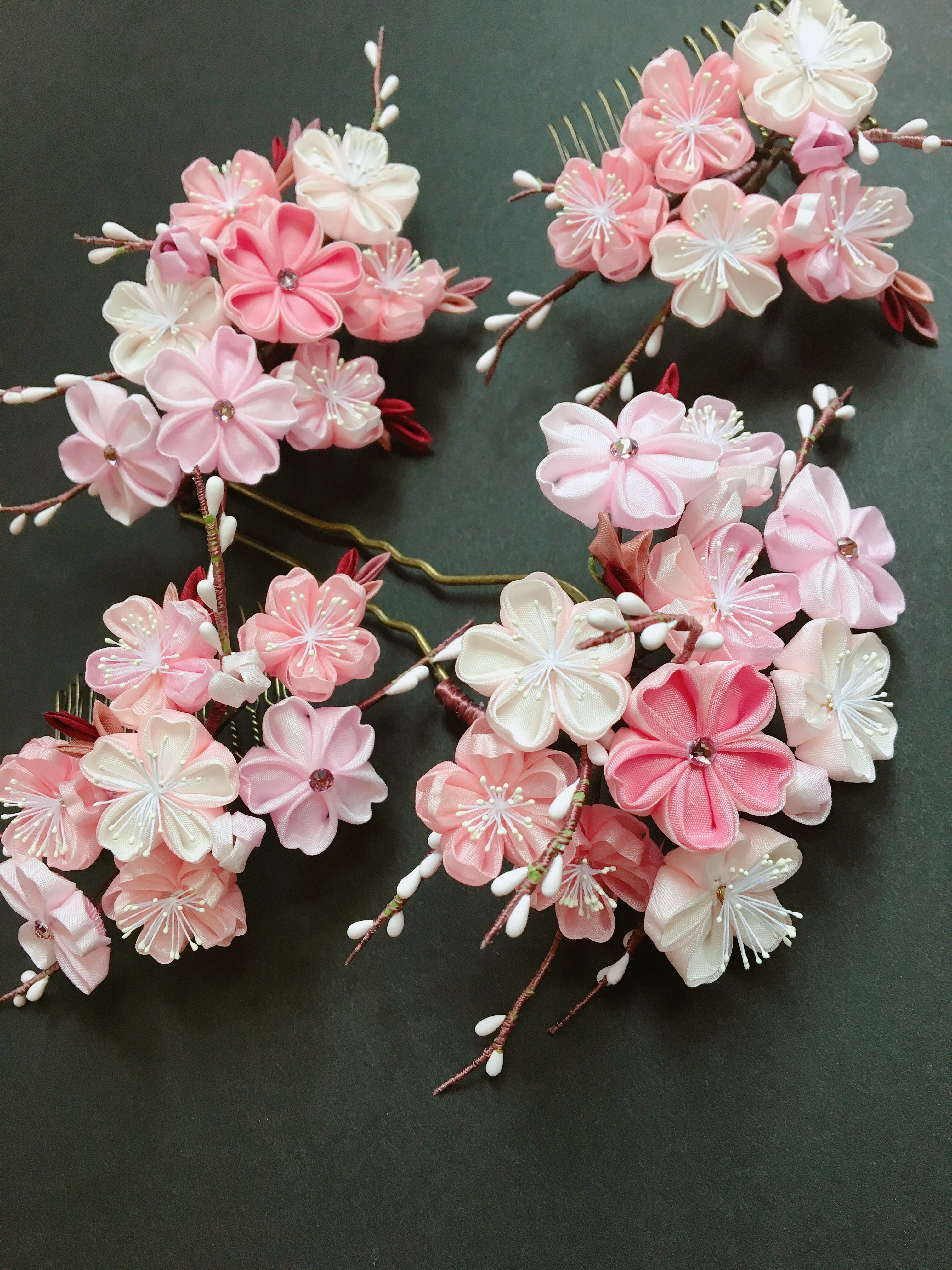 桜❤︎つまみ細工　髪飾り　七五三　成人式　卒業式　結婚式