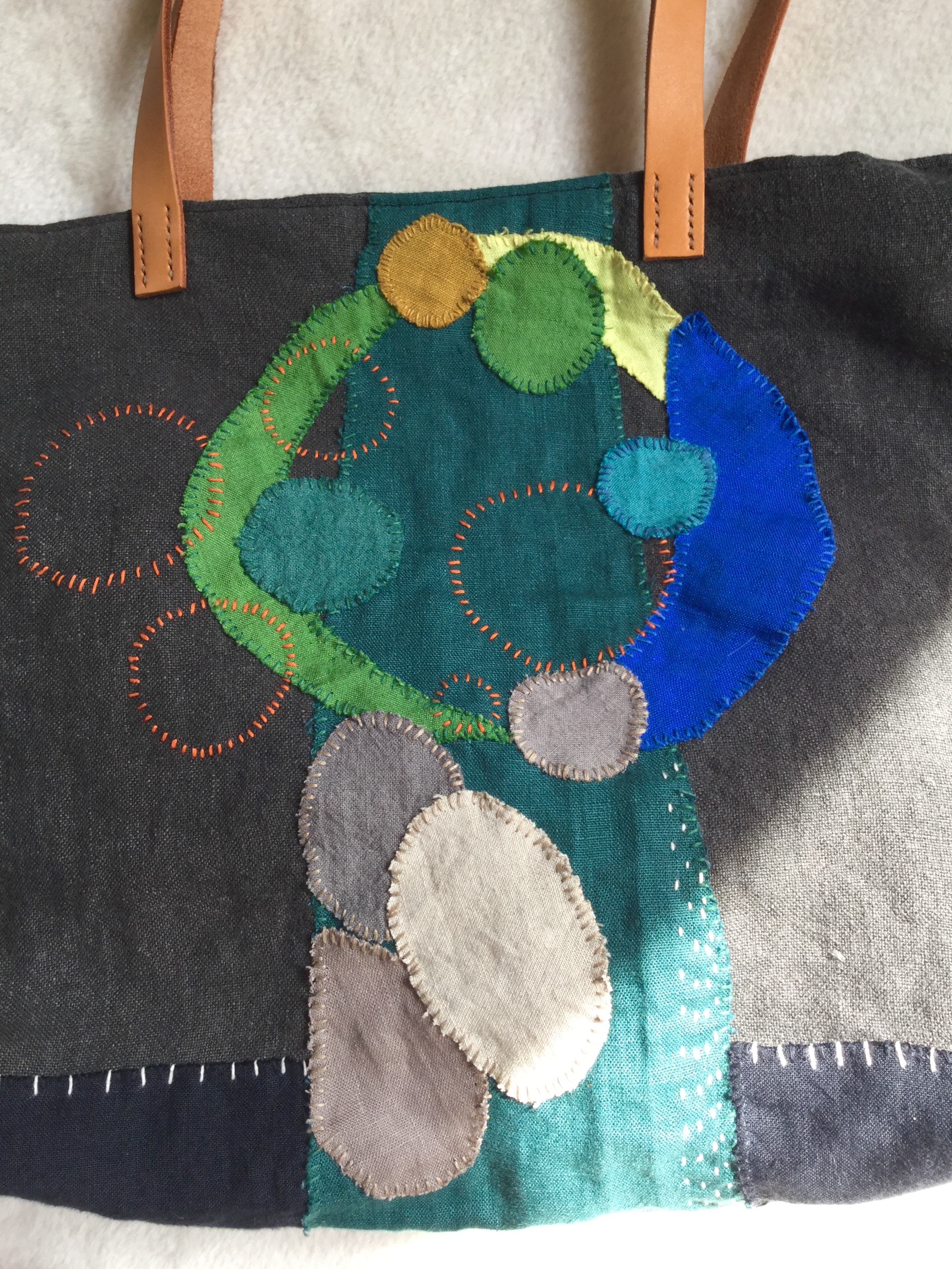 コラージュリネンバッグ 木はそこに在る Iichi ハンドメイド クラフト作品 手仕事品の通販