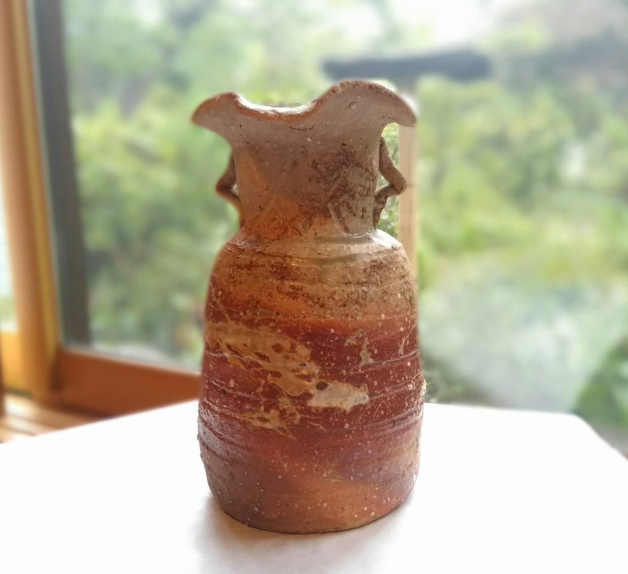 火襷 ひだすき 花入れ 信楽 花器 花瓶 陶器 1点もの Iichi ハンドメイド クラフト作品 手仕事品の通販 火襷 ひだすき 花入れ 信楽 花器 花瓶 陶器 1点もの Iichi ハンドメイド クラフト作品 手仕事品の通販