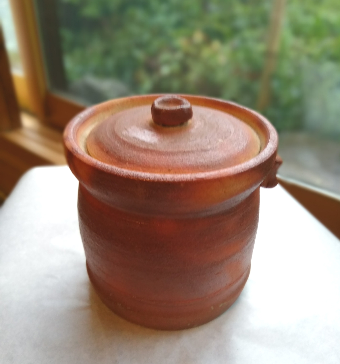 火襷 ひだすき ツボ 壺 蓋つき 信楽 花器 花瓶 陶器 １点もの Iichi ハンドメイド クラフト作品 手仕事品の通販