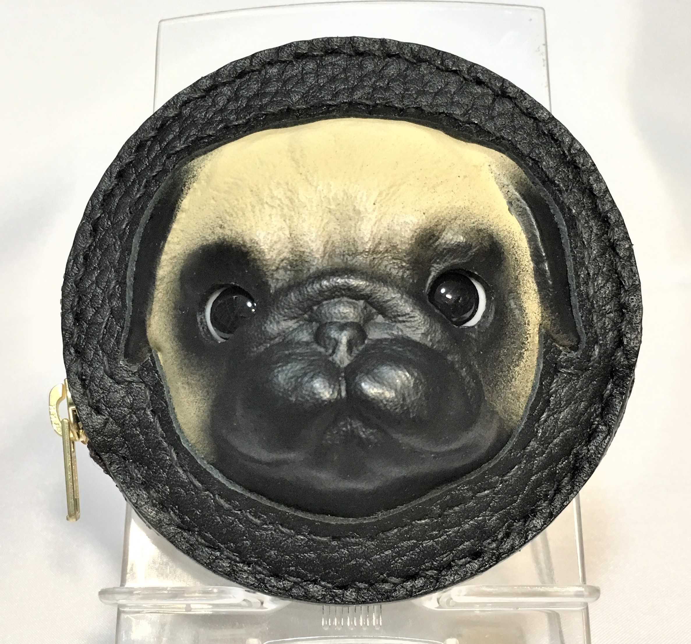 パグの本革コインケース Iichi ハンドメイド クラフト作品 手仕事品の通販