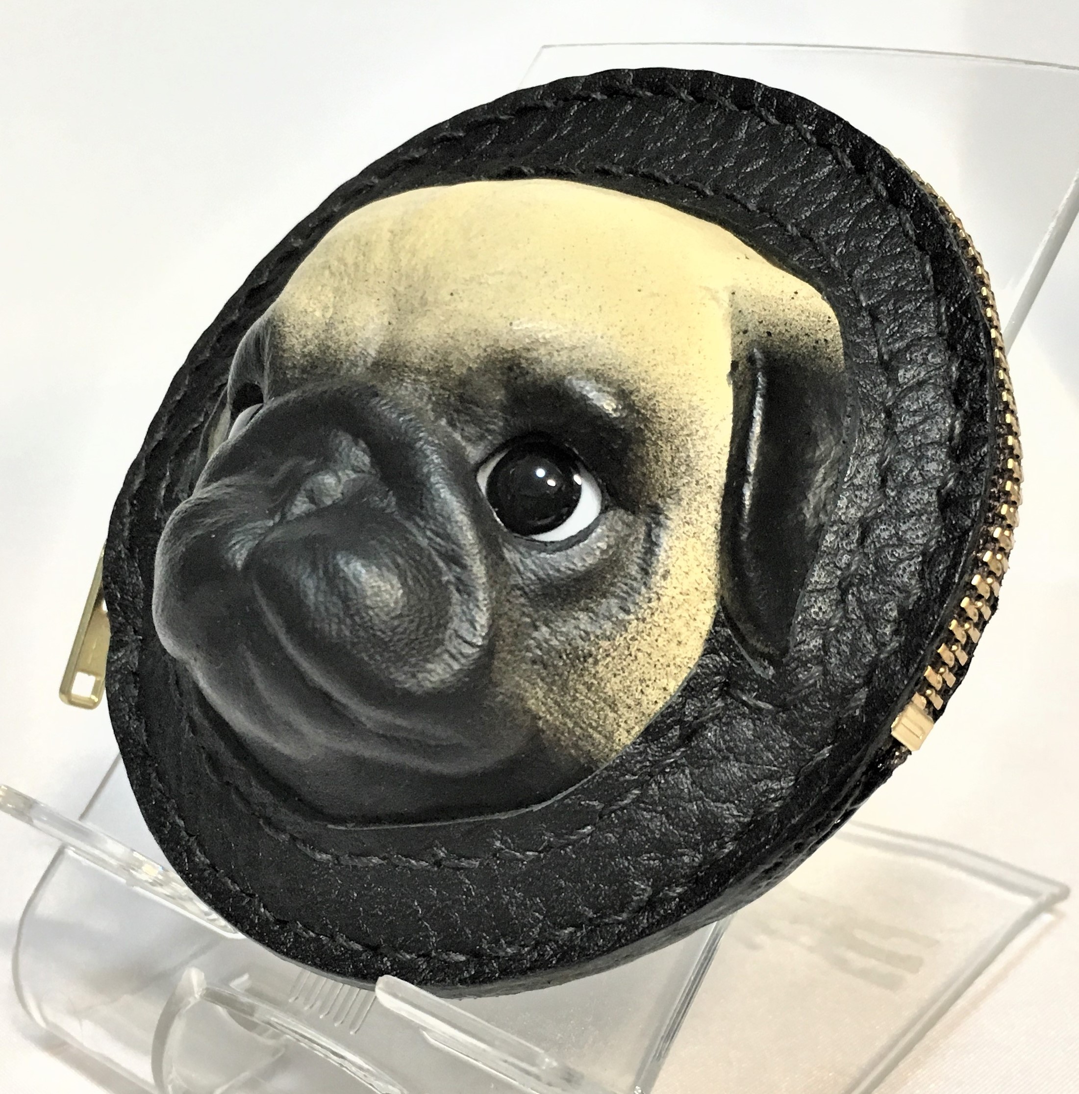 パグの本革コインケース Iichi ハンドメイド クラフト作品 手仕事品の通販