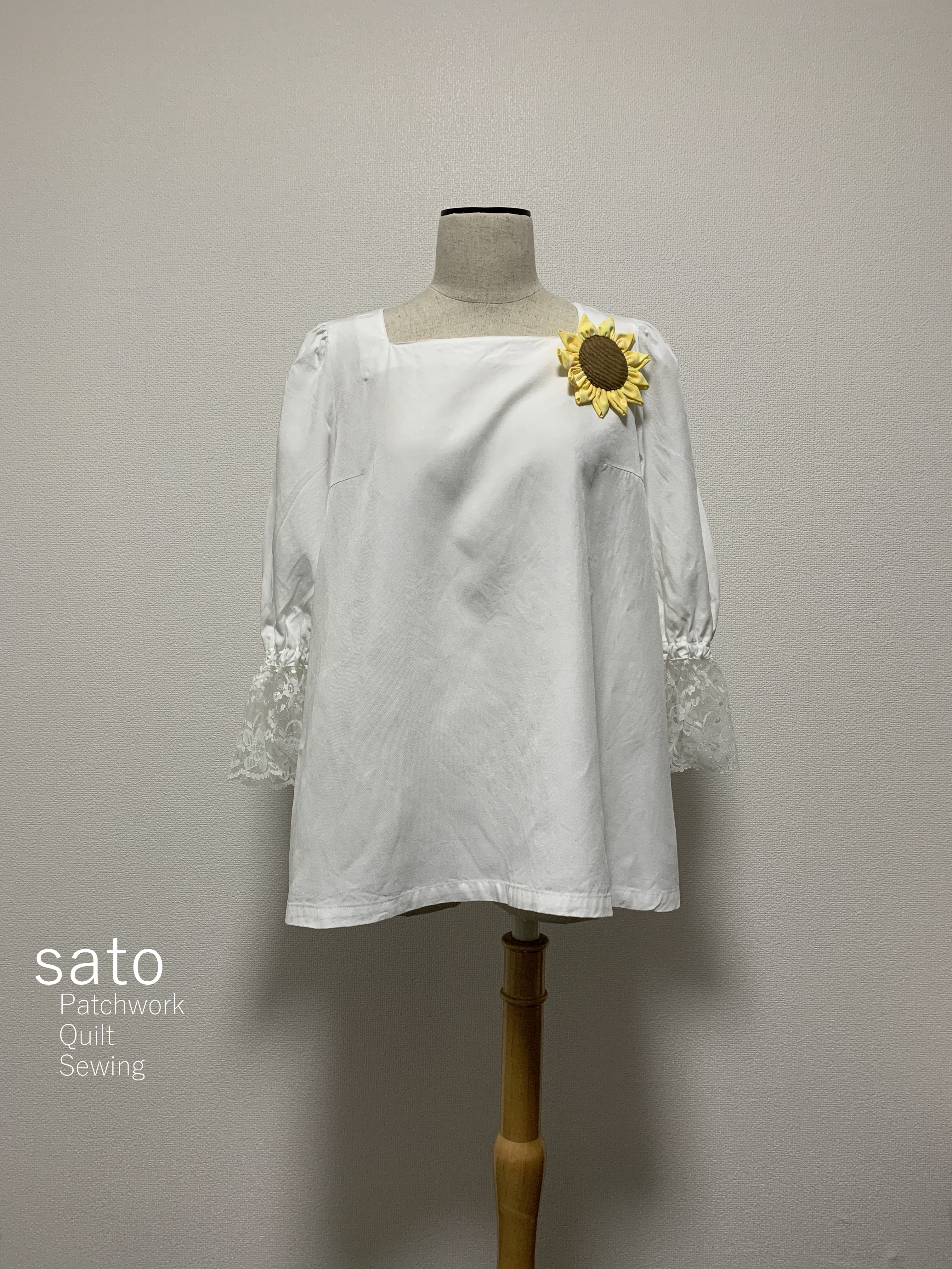 白いレースのブラウス Iichi ハンドメイド クラフト作品 手仕事品の通販 白いレースのブラウス Iichi ハンドメイド クラフト作品 手仕事品の通販