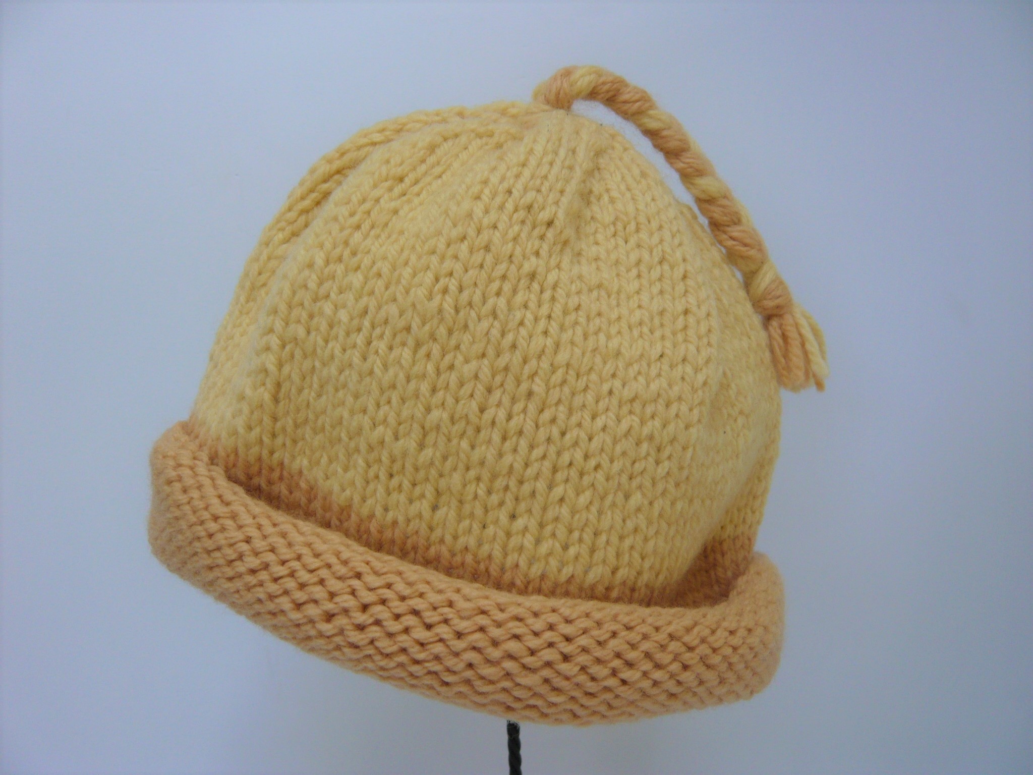 草木染毛糸の三つ編み帽子１ 3才用 ｃｈ 139 Iichi ハンドメイド クラフト作品 手仕事品の通販