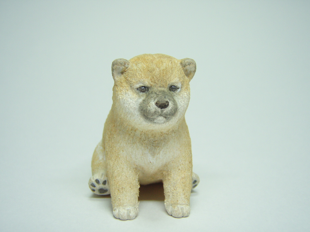 木彫り 柴犬 子犬 Iichi ハンドメイド クラフト作品 手仕事品の通販