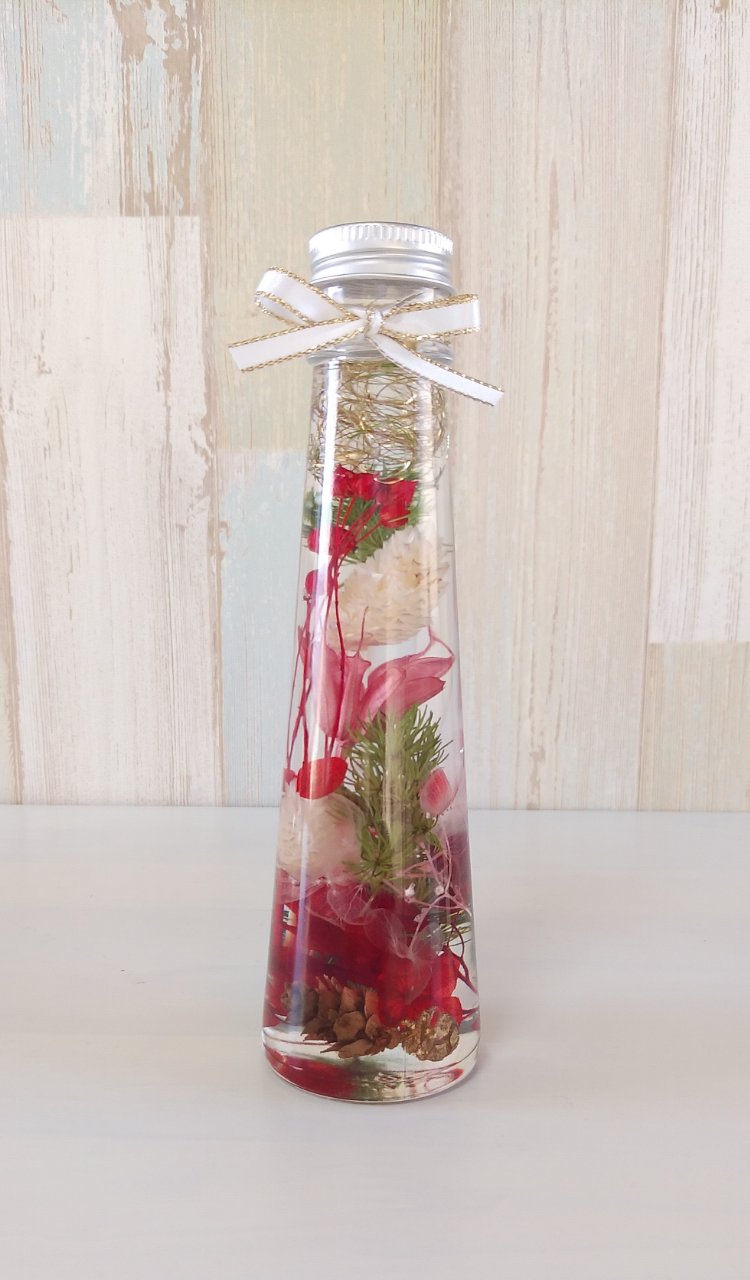 ハーバリウム クリスマスツリー 中 Iichi ハンドメイド クラフト作品 手仕事品の通販