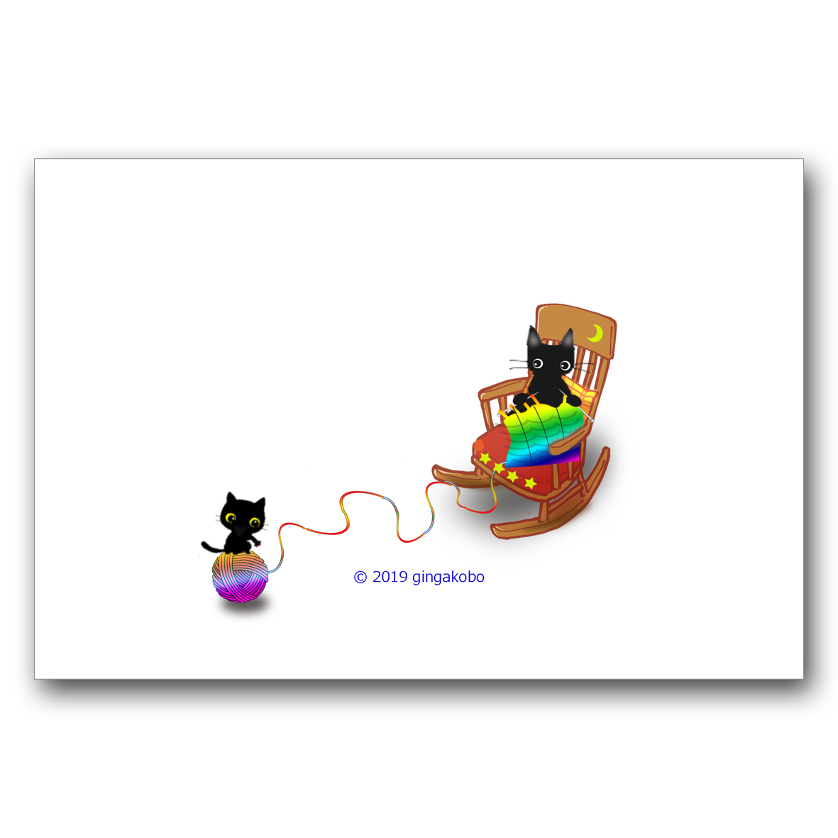 冬支度中なんだから じゃましないでっ ほっこり癒しのイラストポストカード2枚組 No 5 Iichi ハンドメイド クラフト作品 手仕事品の通販