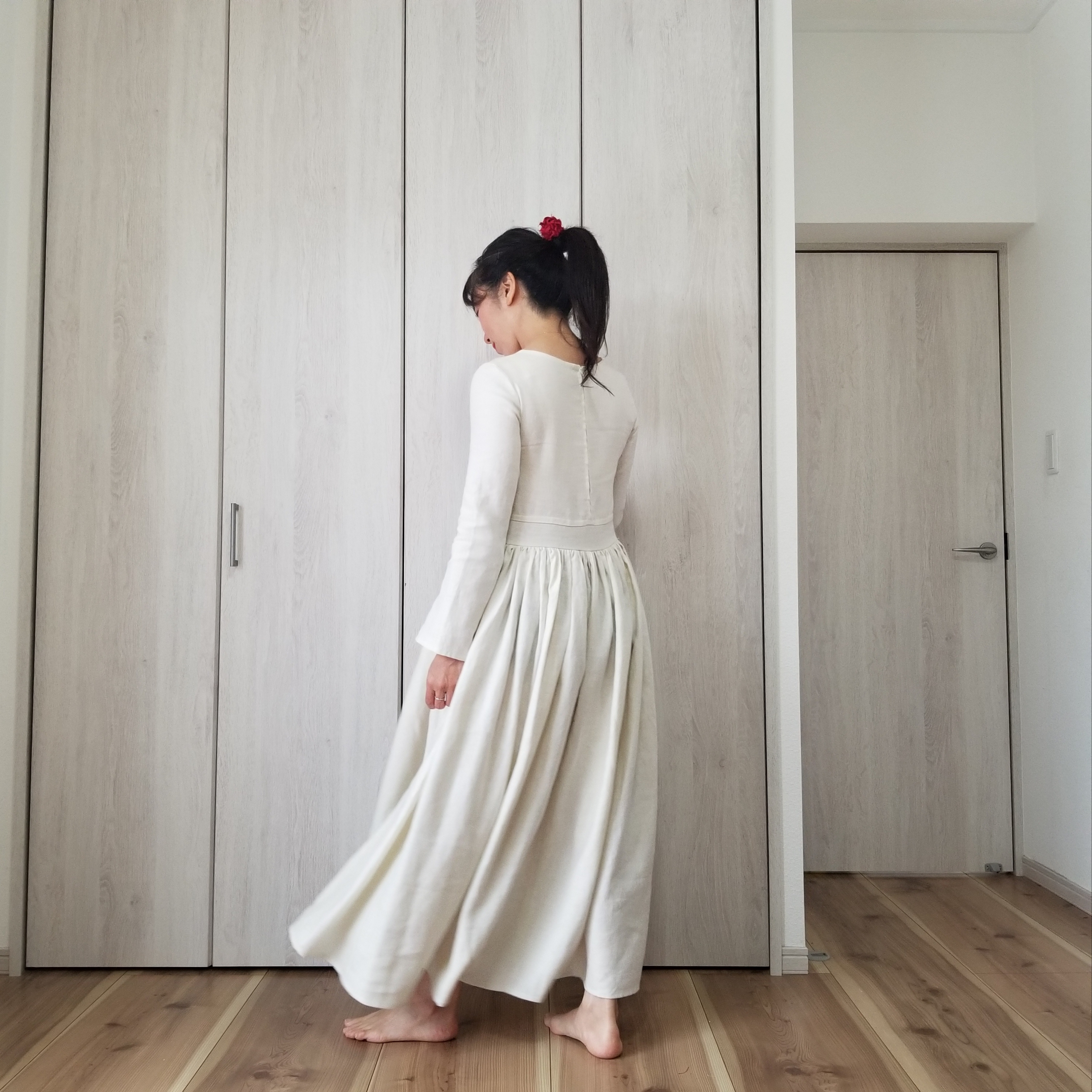 リネンのアンティークドレス Iichi ハンドメイド クラフト作品 手仕事品の通販