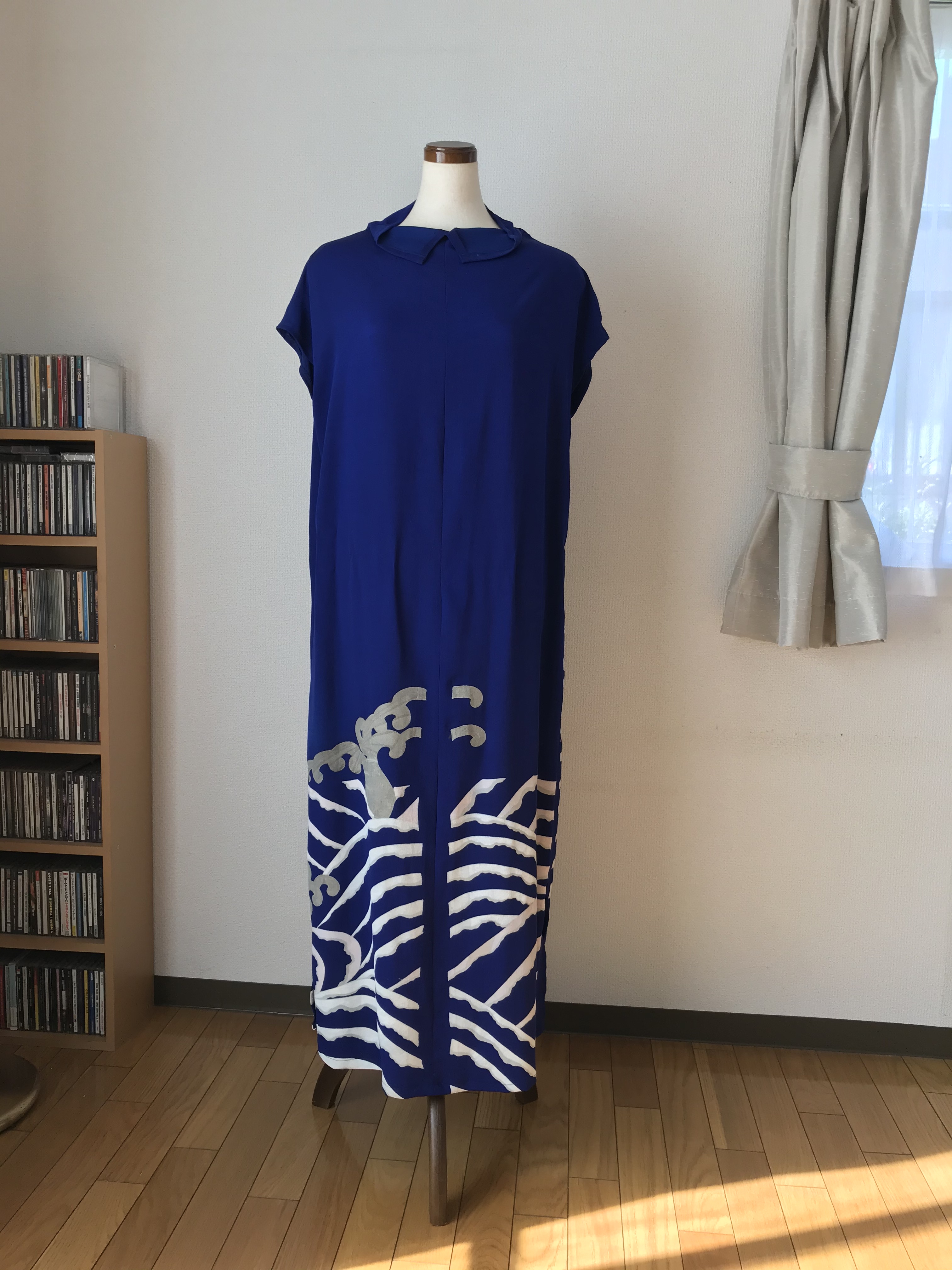 着物リメイク ワンピース 波 Iichi ハンドメイド クラフト作品 手仕事品の通販