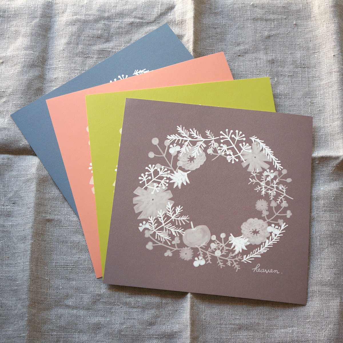 冬のリース モカ cm角ポスター Iichi ハンドメイド クラフト作品 手仕事品の通販