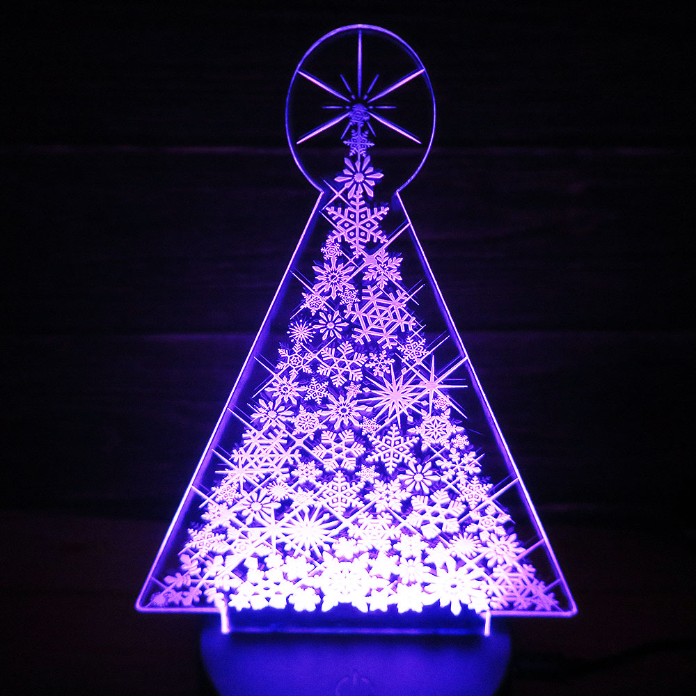クリスマスツリー 雪結晶 ルームライトセット Led フロアライトセット Iichi ハンドメイド クラフト作品 手仕事品の通販