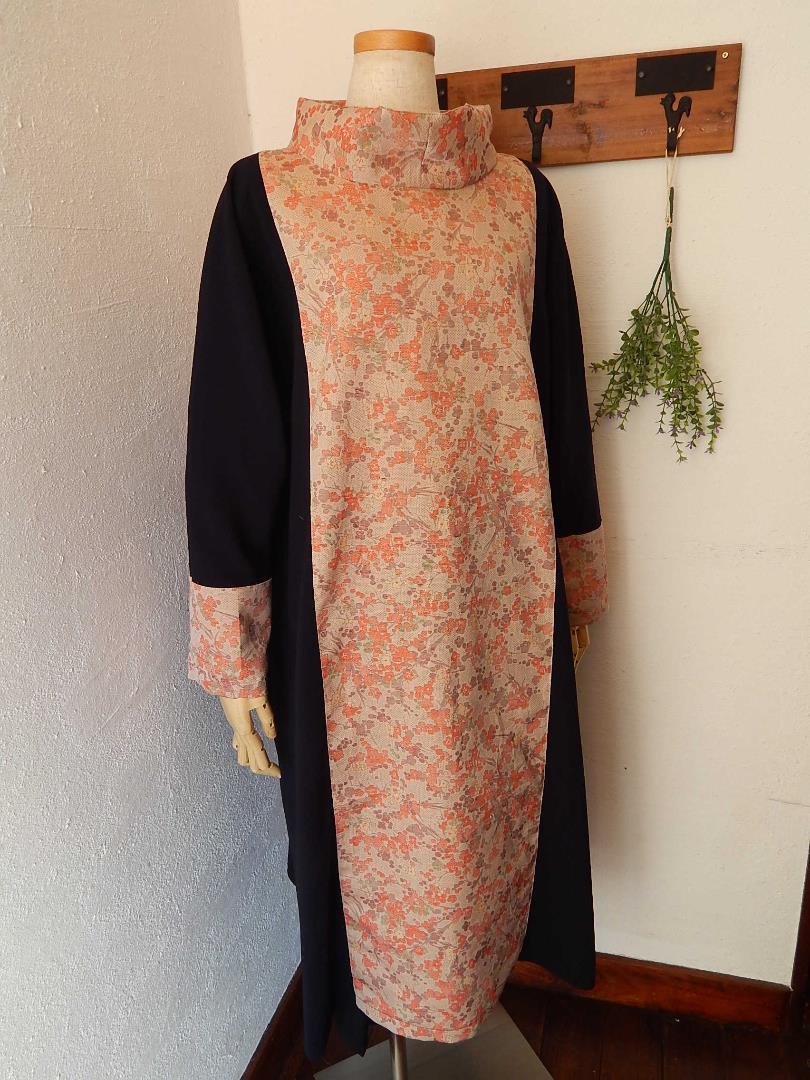 着物リメイクハイネックワンピース ピンク Iichi ハンドメイド クラフト作品 手仕事品の通販