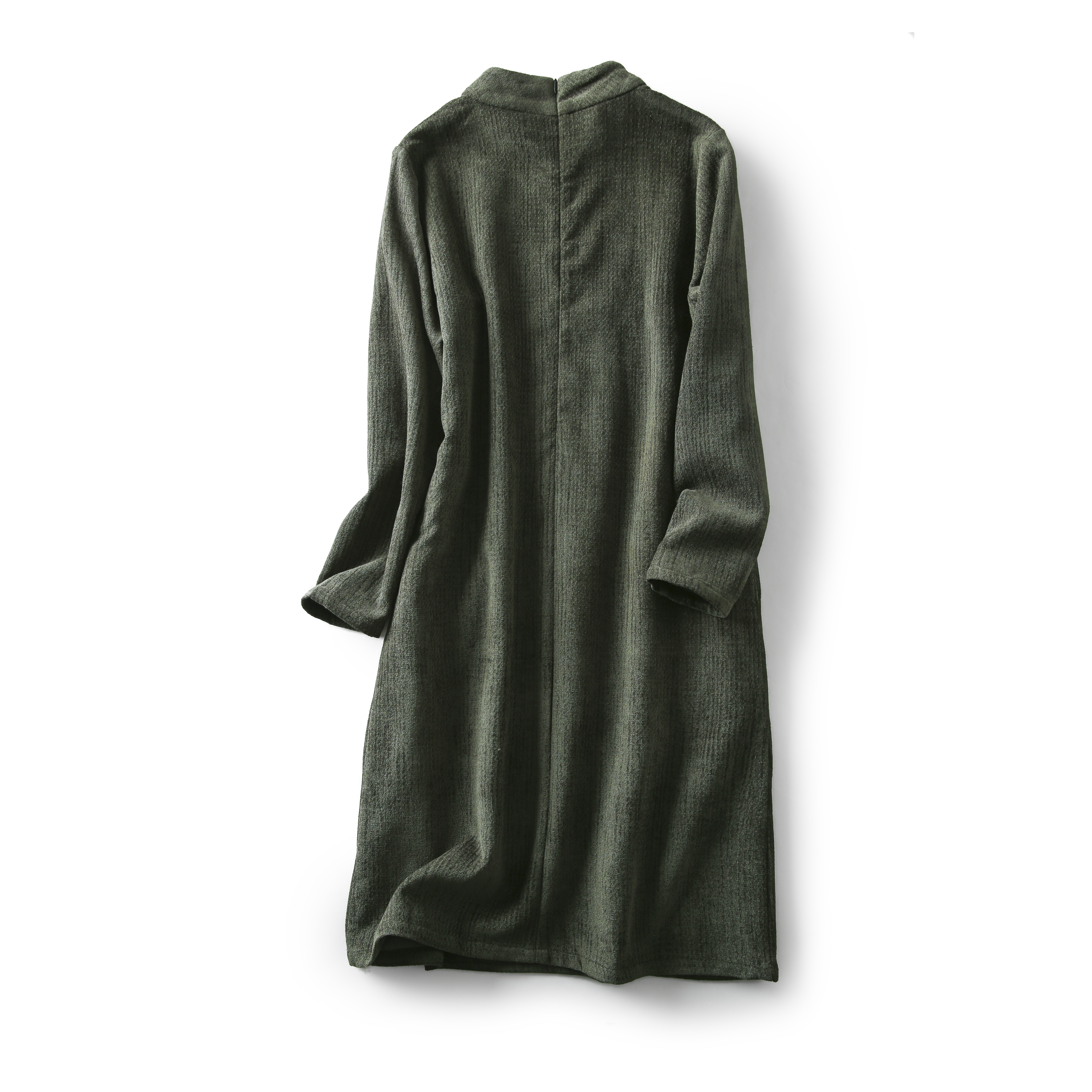 モードワンピとお呼ばれ オリジナルデザイン 秋冬厚手ワンピース ウール混生地 6 Iichi ハンドメイド クラフト作品 手仕事品の通販