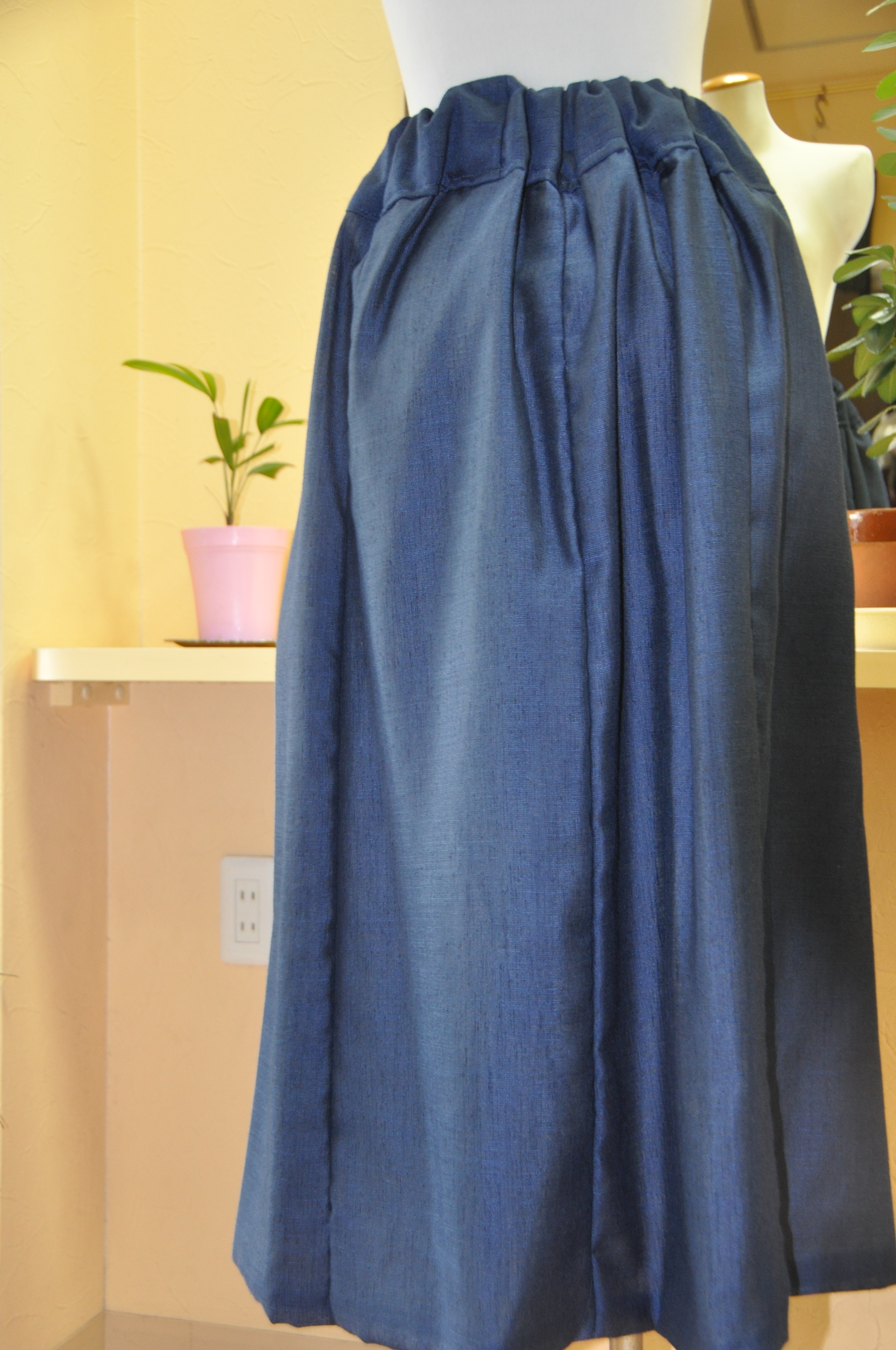 セール藤 紺色スカート Iichi ハンドメイド クラフト作品 手仕事品の通販