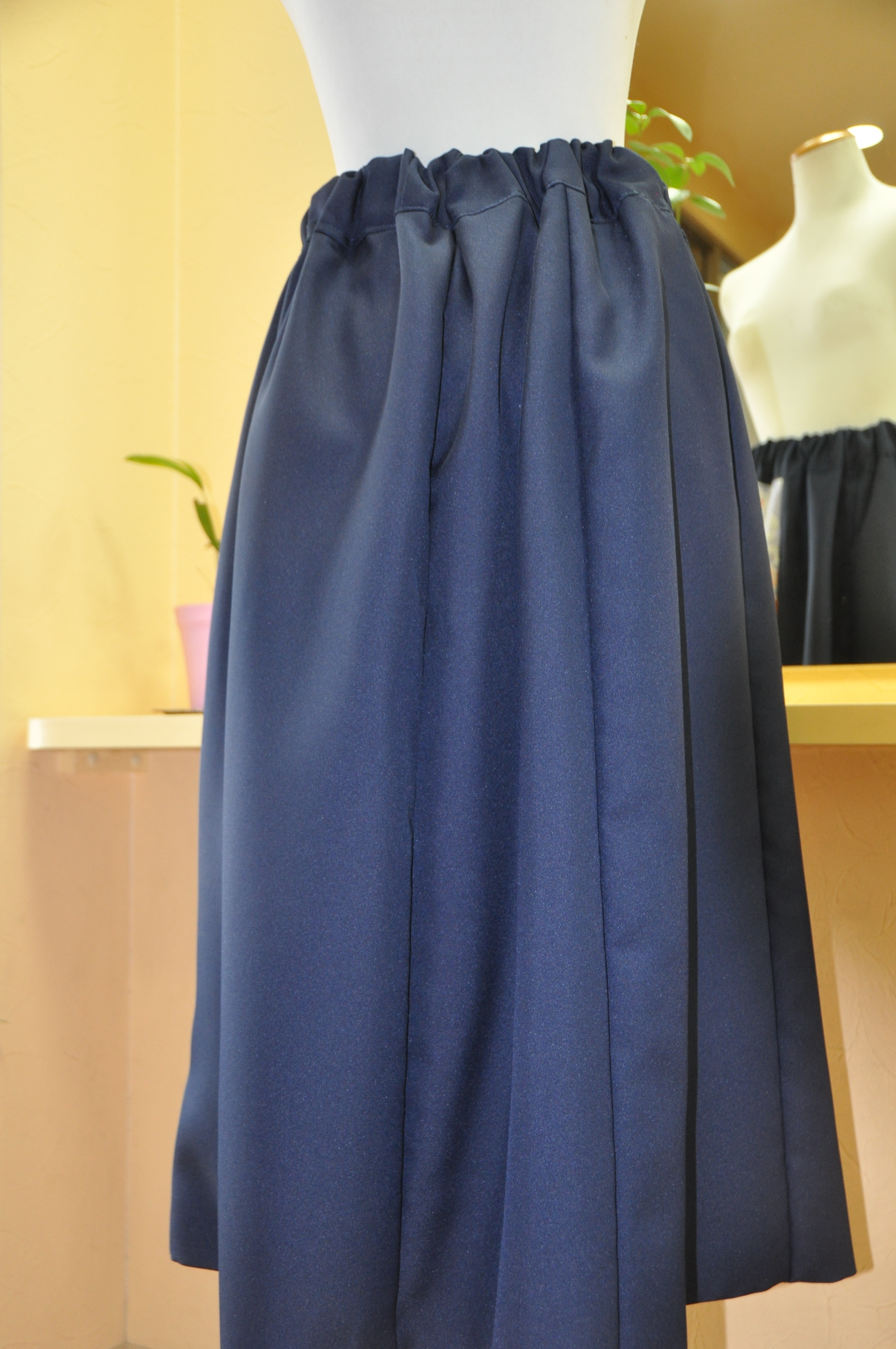セール藤 濃い紺色スカート Iichi ハンドメイド クラフト作品 手仕事品の通販