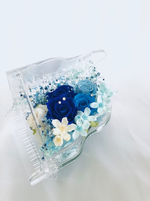 プリザーブドフラワー グランドピアノシリーズ 青い薔薇の奇跡とブルーrose Iichi ハンドメイド クラフト作品 手仕事品の通販