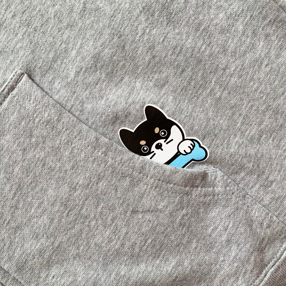 柴犬さん黒柴さんパーカー Shibainuパーカー グレー Iichi ハンドメイド クラフト作品 手仕事品の通販