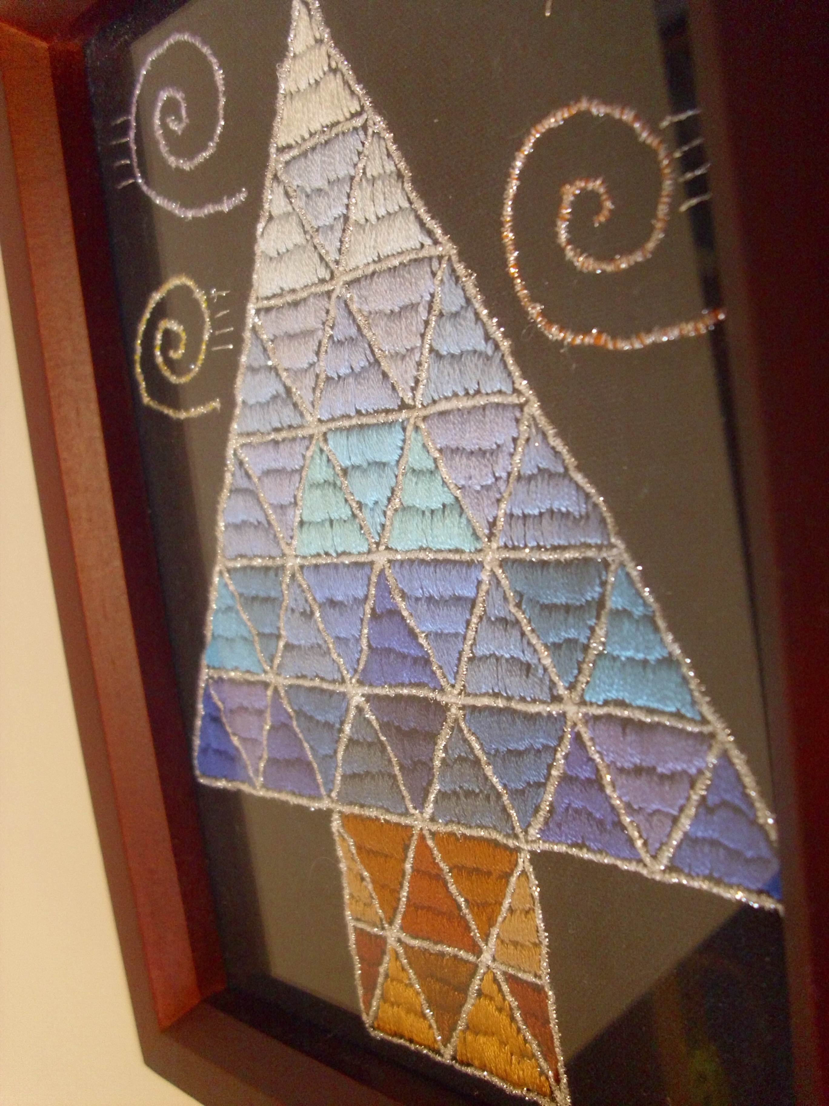 刺繍の額飾り Iichi ハンドメイド クラフト作品 手仕事品の通販