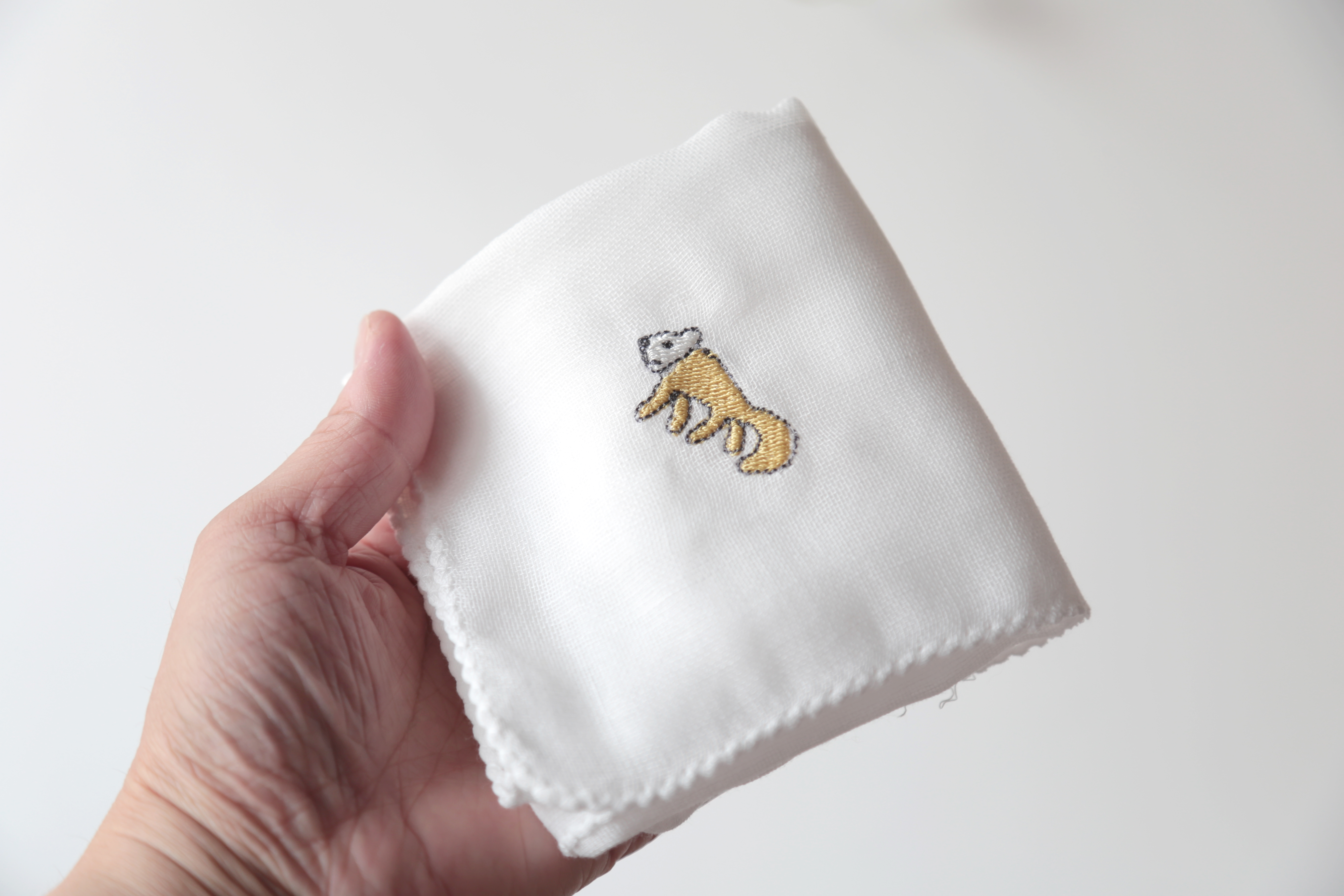 ガーゼハンカチ イタチ Iichi ハンドメイド クラフト作品 手仕事品の通販
