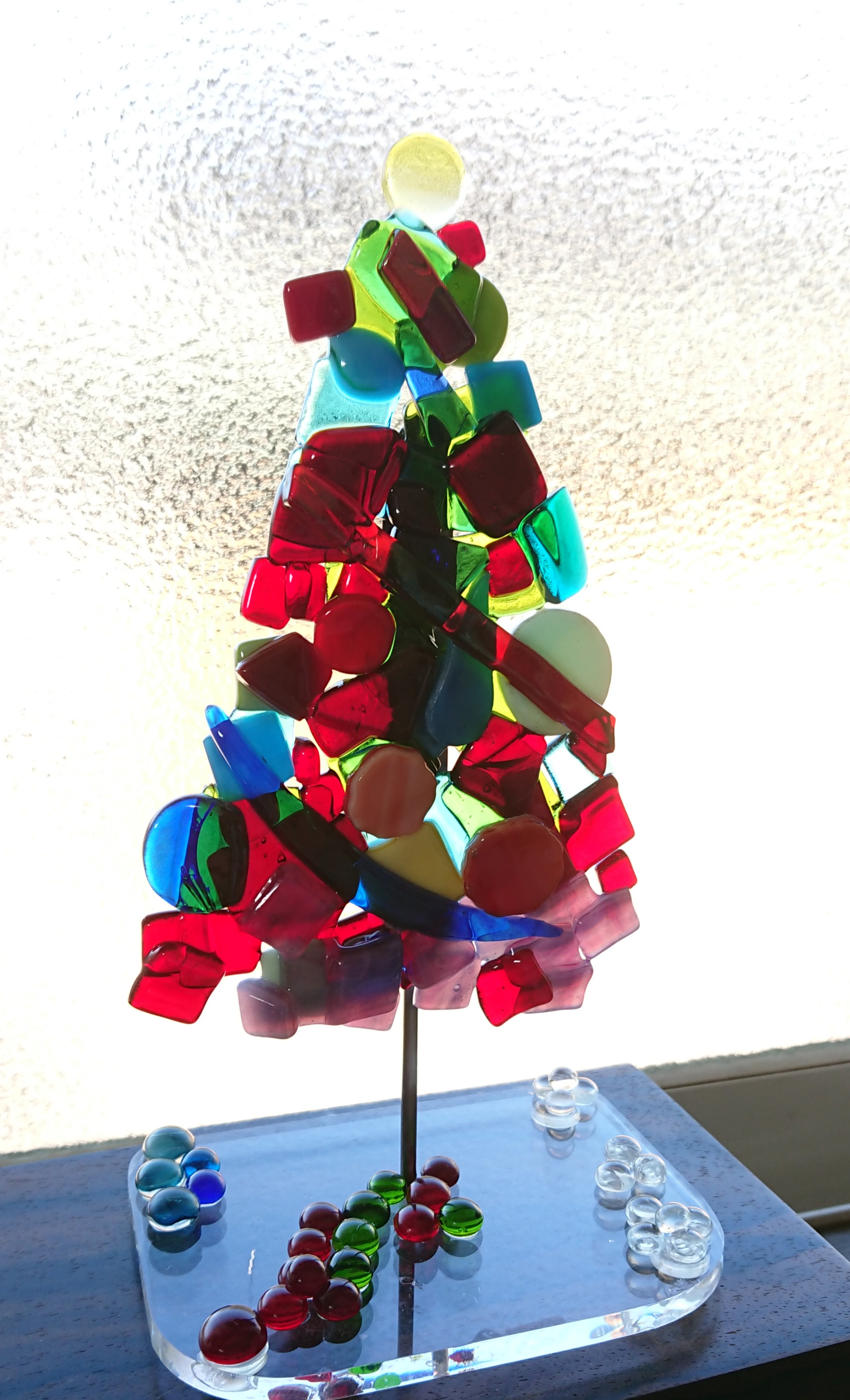 ステンドグラス クリスマスツリー オーナメント Iichi ハンドメイド クラフト作品 手仕事品の通販