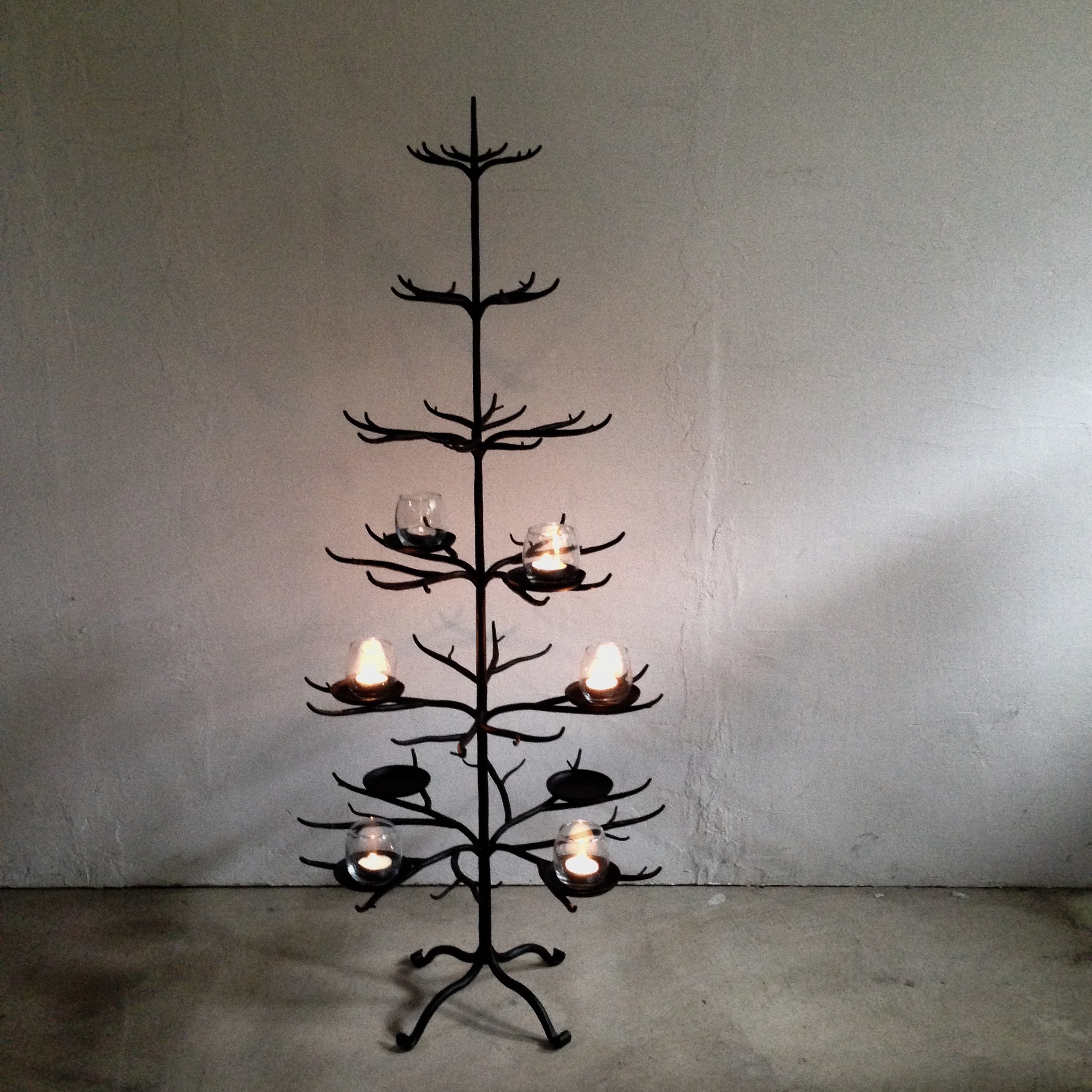 ロートアイアン製クリスマスツリー Iichi ハンドメイド クラフト作品 手仕事品の通販