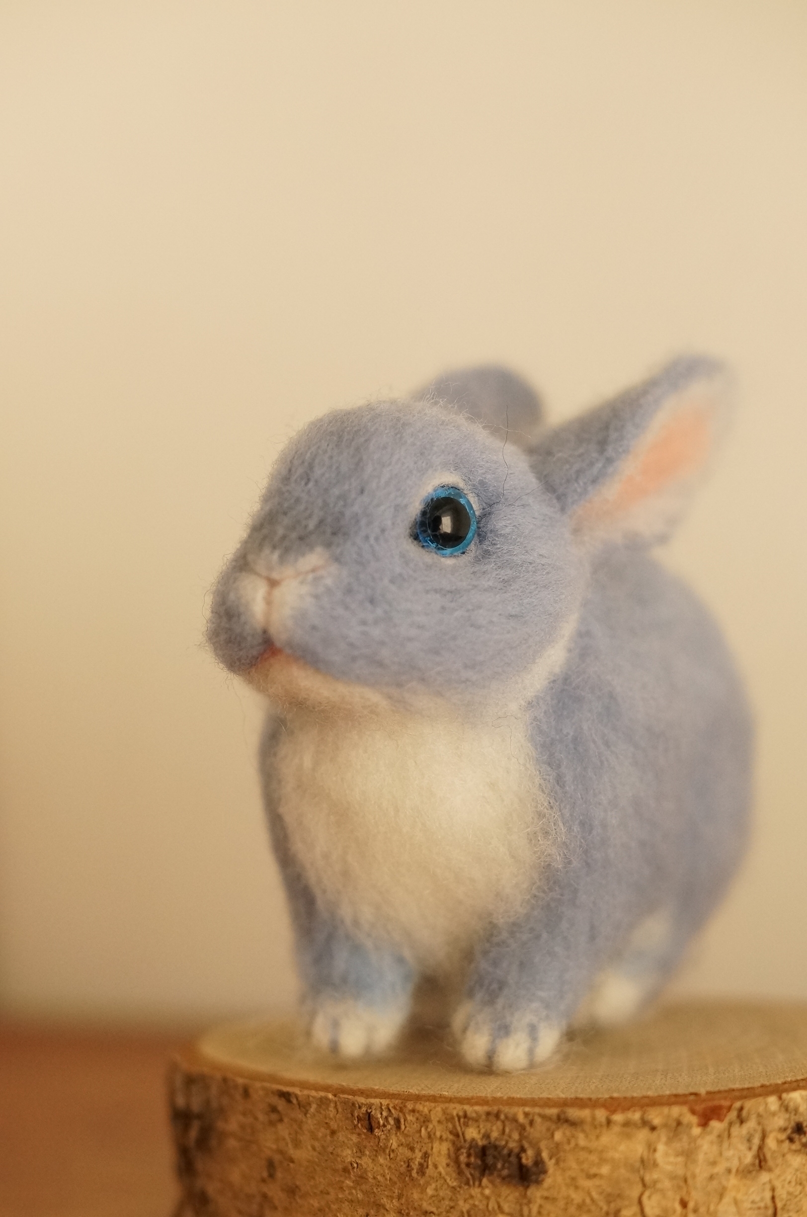 ちびっこいうさぎ ブルー Iichi ハンドメイド クラフト作品 手仕事品の通販