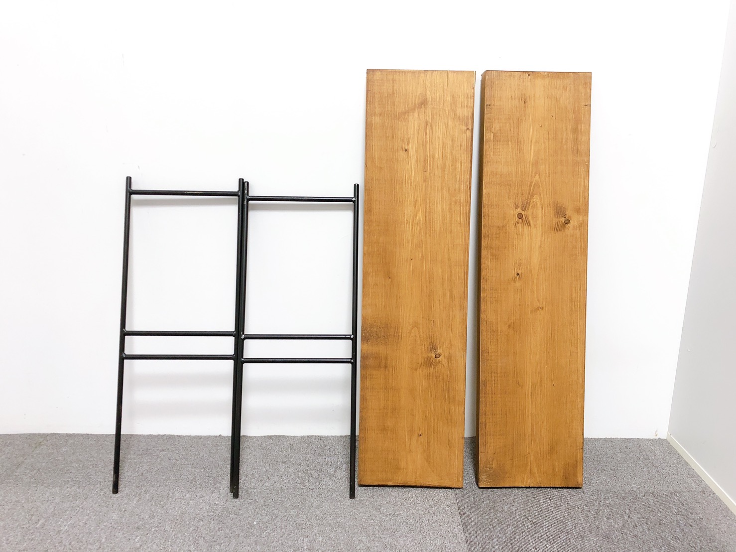 キャンプ ディスプレイ 持ち運び簡単アイアンシェルフ 鉄脚のみ Iichi ハンドメイド クラフト作品 手仕事品の通販