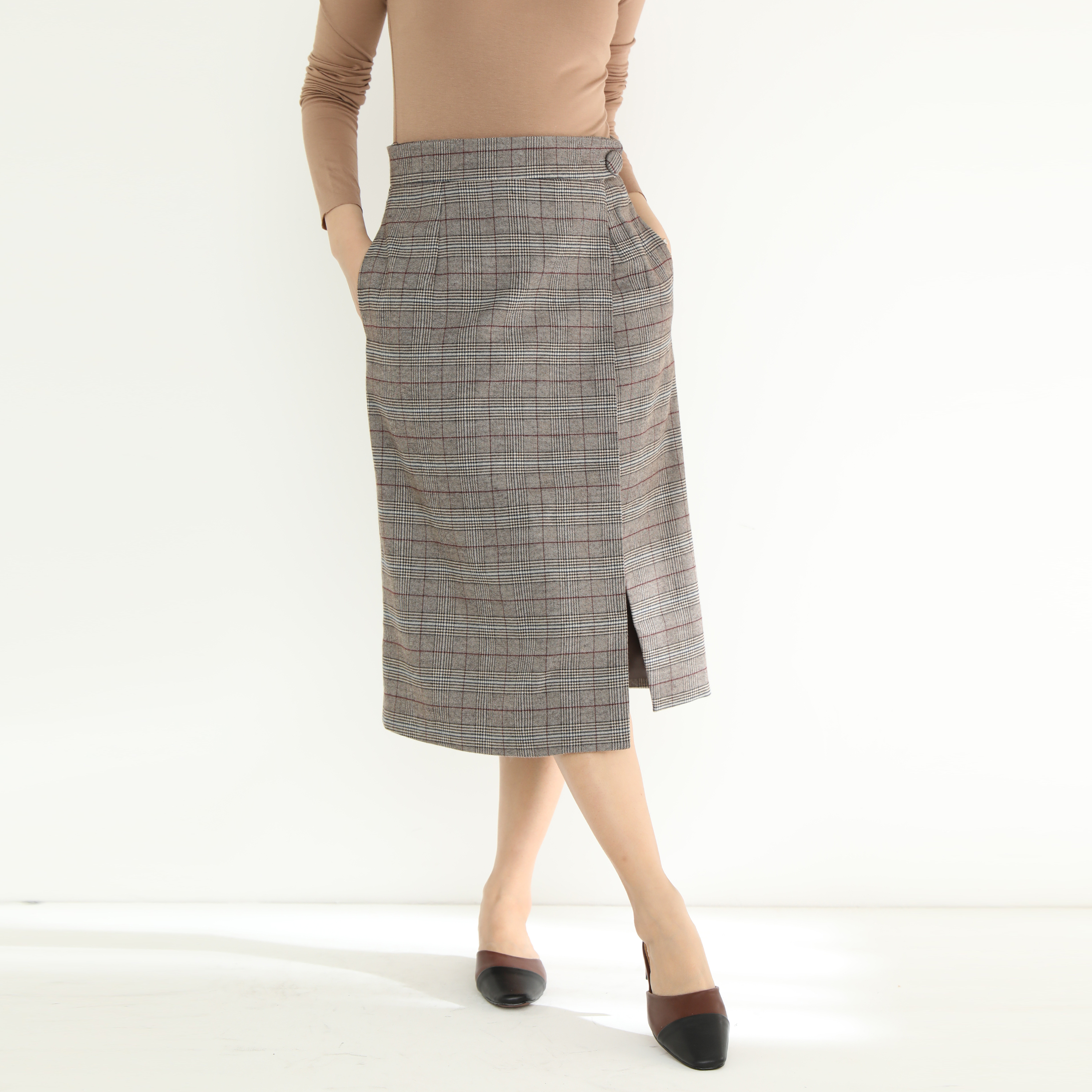 チェック柄 スカート オーダーメイド可 Iichi ハンドメイド クラフト作品 手仕事品の通販