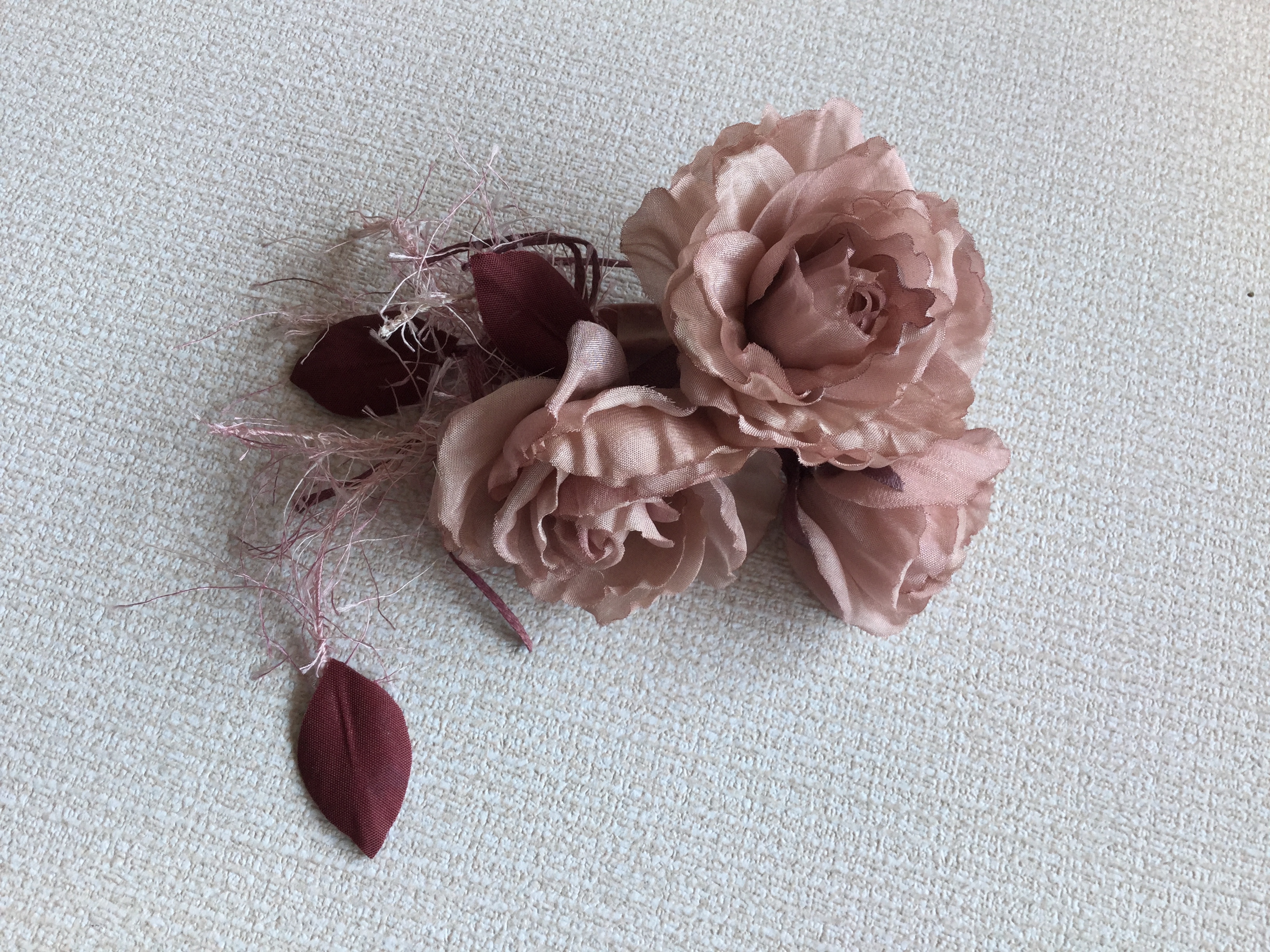 渋いピンク薔薇の飾り紐付き Iichi ハンドメイド クラフト作品 手仕事品の通販