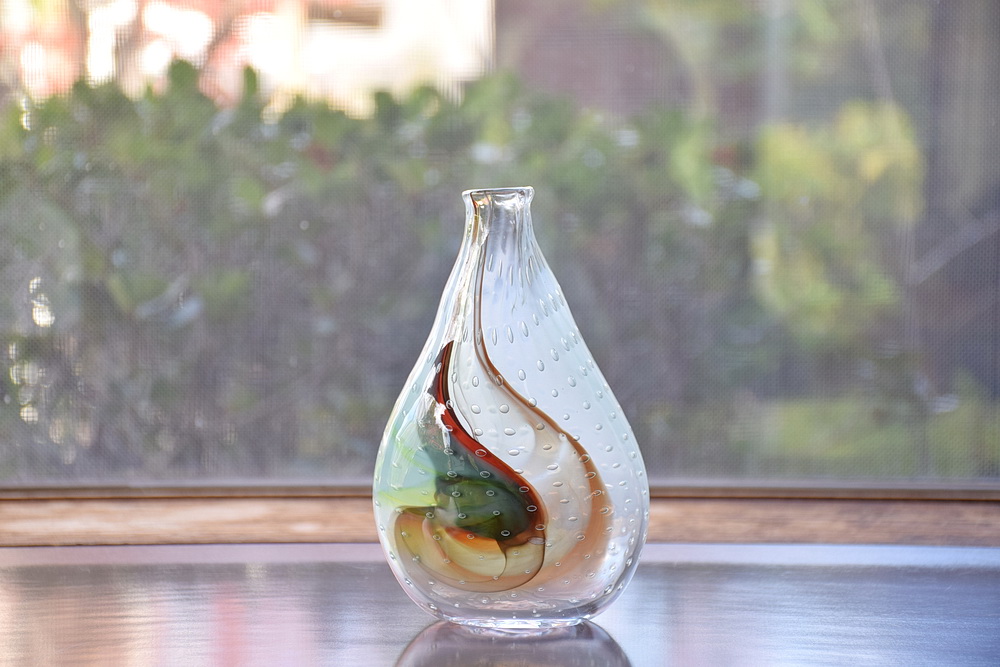 ぷつぷつ泡花瓶 マーブルカラー入 Iichi ハンドメイド クラフト作品 手仕事品の通販