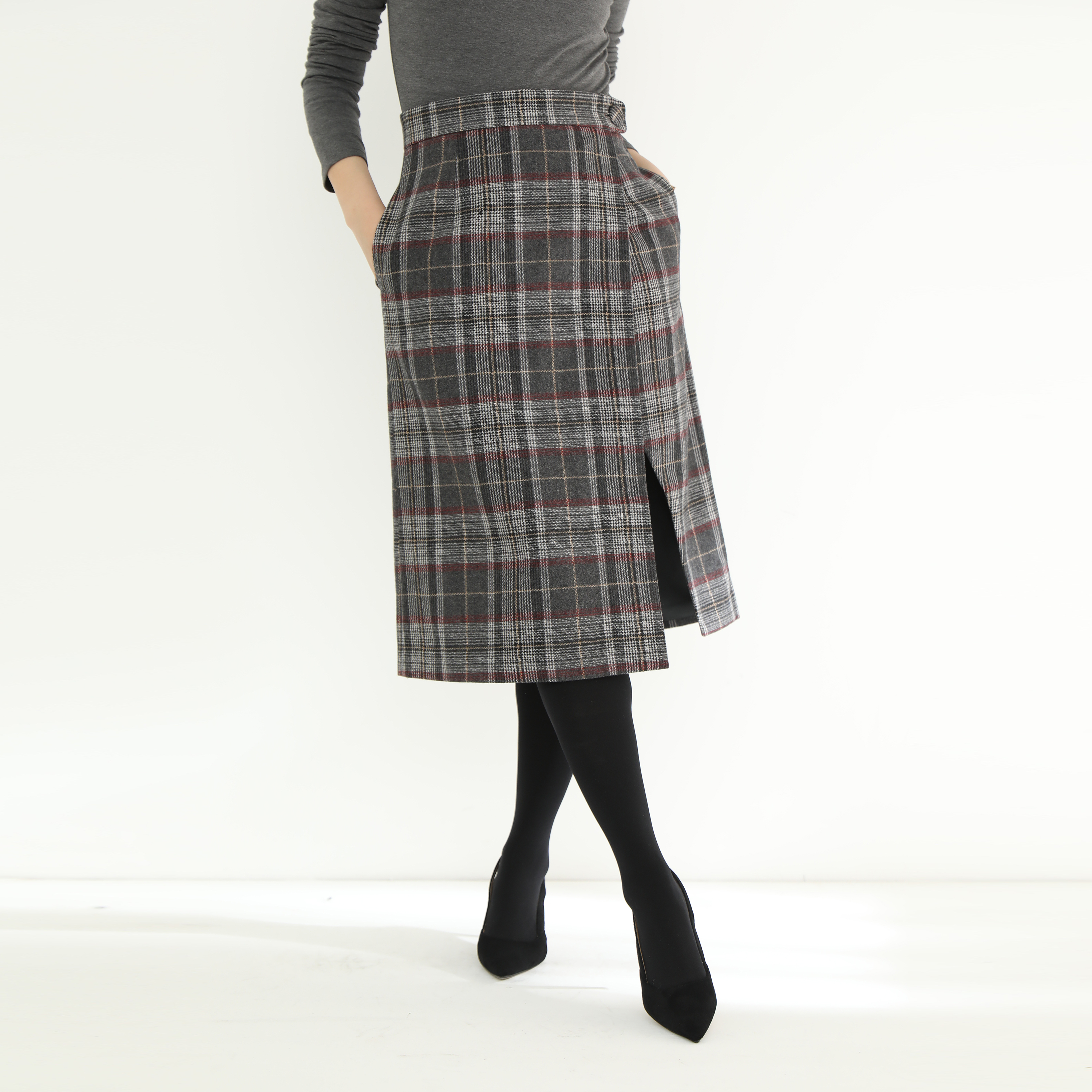 1点物 ウール スカート オーダーメイド可 Iichi ハンドメイド クラフト作品 手仕事品の通販