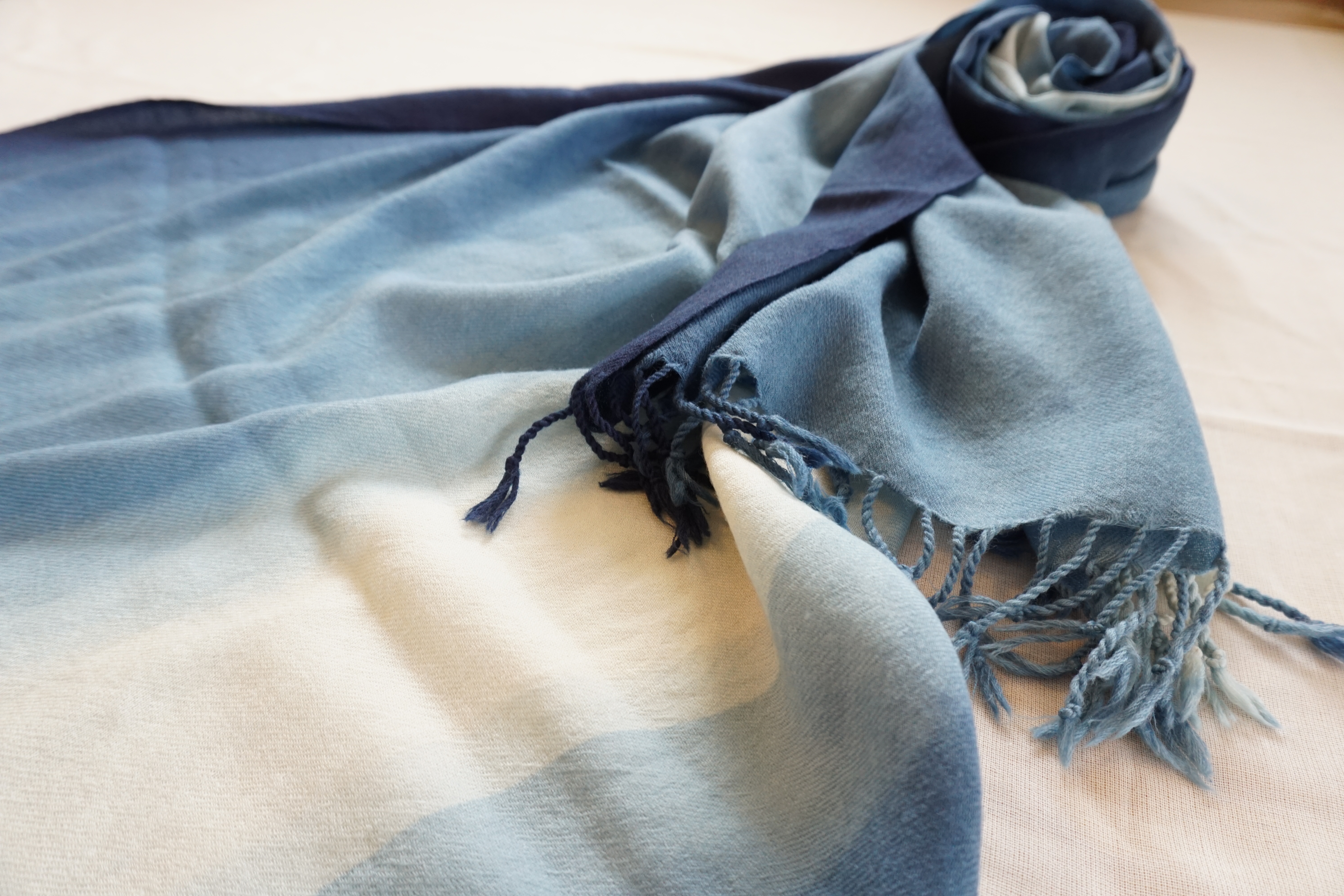 大判ウールストール グラデーション Iichi ハンドメイド クラフト作品 手仕事品の通販