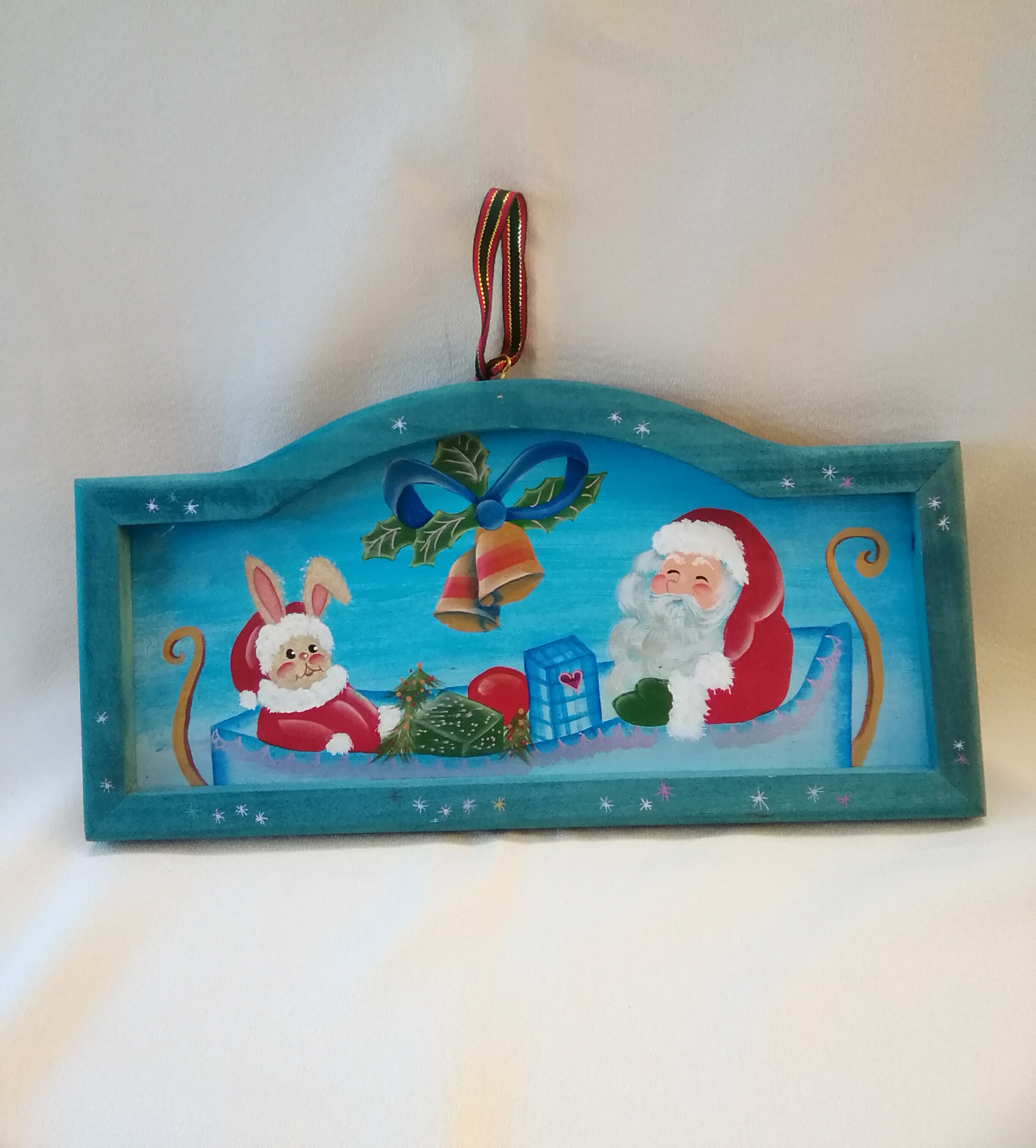 うさぎサンタのクリスマスフレーム プレゼントに最適 オリジナル作品 Iichi ハンドメイド クラフト作品 手仕事品の通販