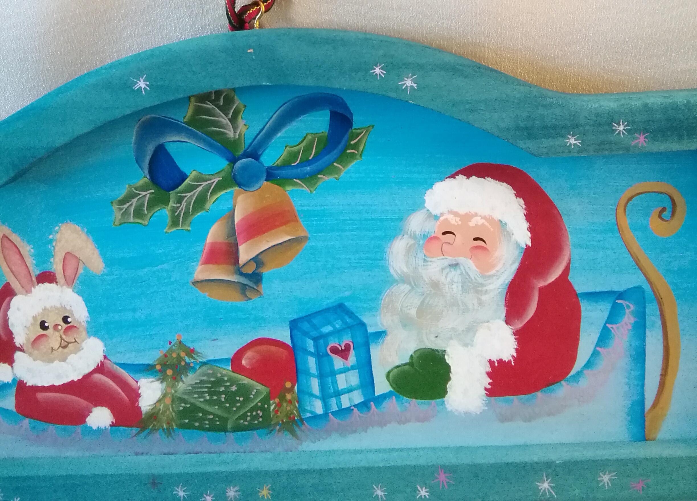 うさぎサンタのクリスマスフレーム プレゼントに最適 オリジナル作品 Iichi ハンドメイド クラフト作品 手仕事品の通販