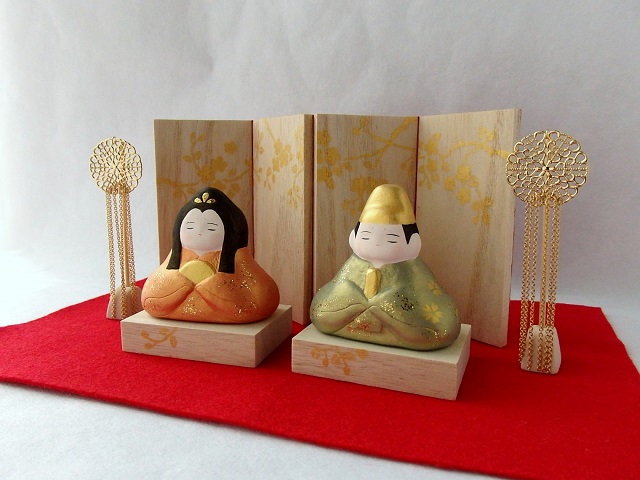 お雛様 金のおひなさま 親王飾りセット Iichi ハンドメイド クラフト作品 手仕事品の通販