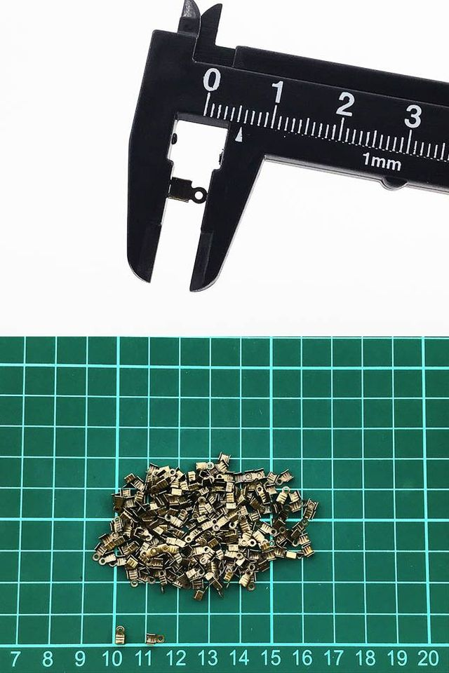 送料無料 紐止め金具 カシメ 金古美 200個 幅3mm エンドパーツ 留め金具 アクセサリー パーツ （AP0832） | iichi  ハンドメイド・クラフト作品・手仕事品の通販