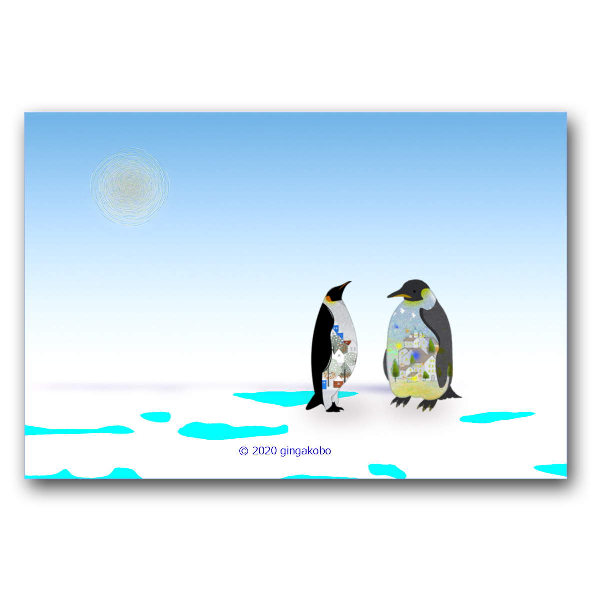 北欧柄のペンギンのあのね話 ほっこり癒しのイラストポストカード2枚組 No 941 Iichi ハンドメイド クラフト作品 手仕事品の通販