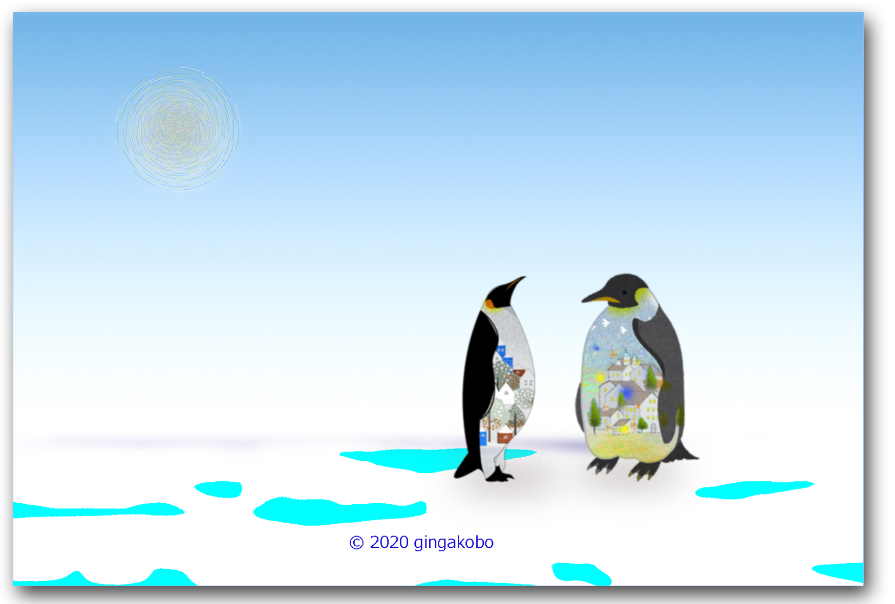 北欧柄のペンギンのあのね話 ほっこり癒しのイラストポストカード2枚組 No 941 Iichi ハンドメイド クラフト作品 手仕事品の通販