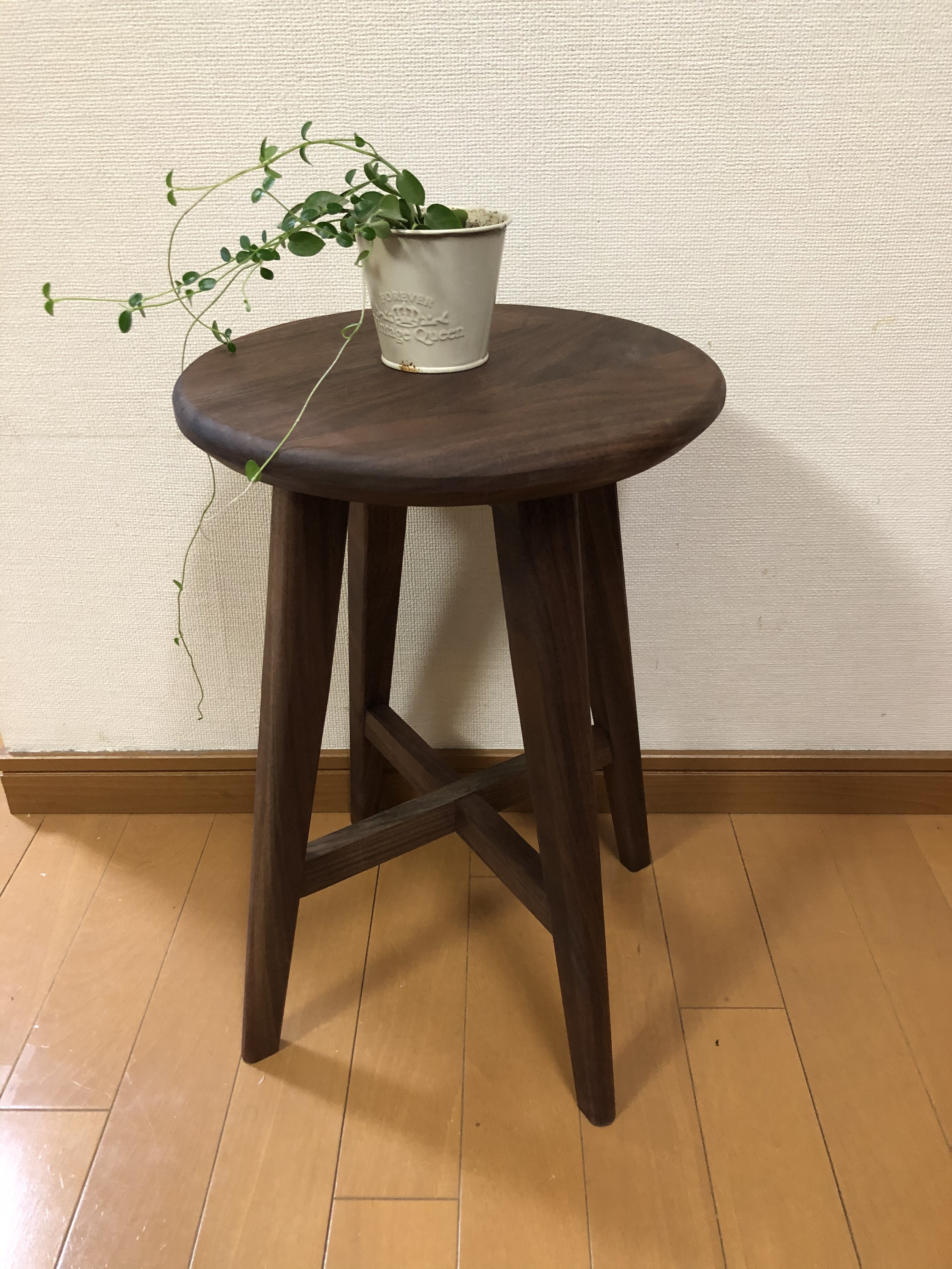 無垢材　ウォールナット　スツール スツール 椅子/チェア インテリア・住まい・小物 最高の品質