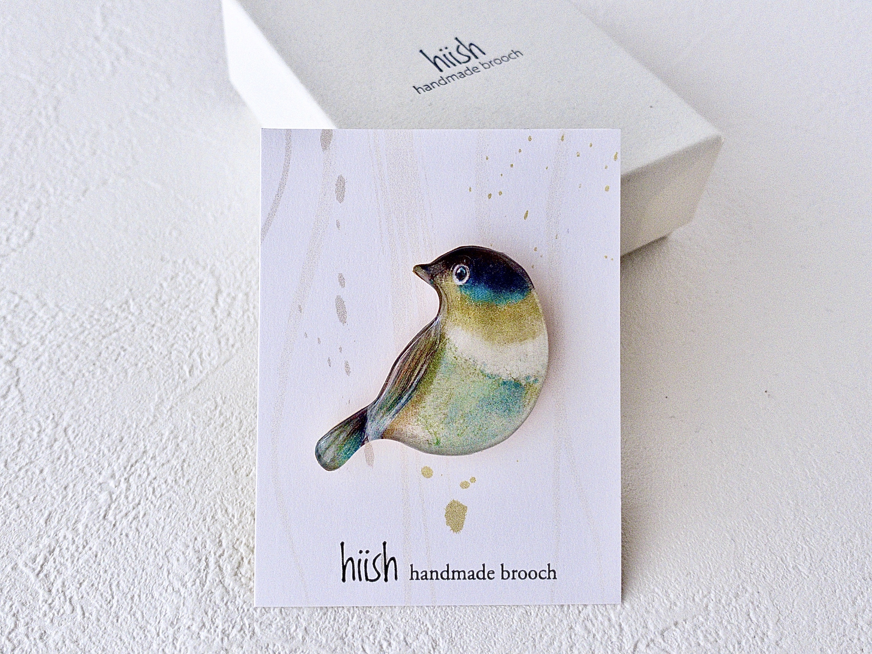 小鳥のブローチ 緑 Iichi ハンドメイド クラフト作品 手仕事品の通販