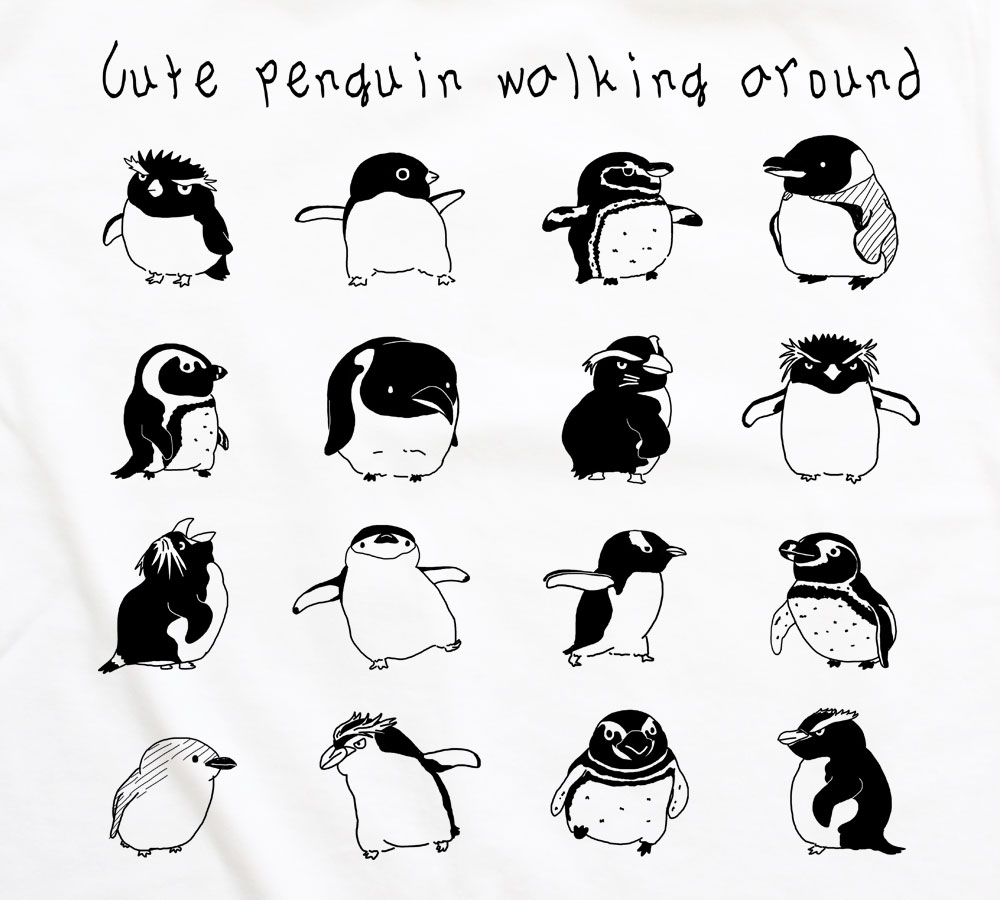 ペンギンがいっぱい メンズタイプ Iichi ハンドメイド クラフト作品 手仕事品の通販