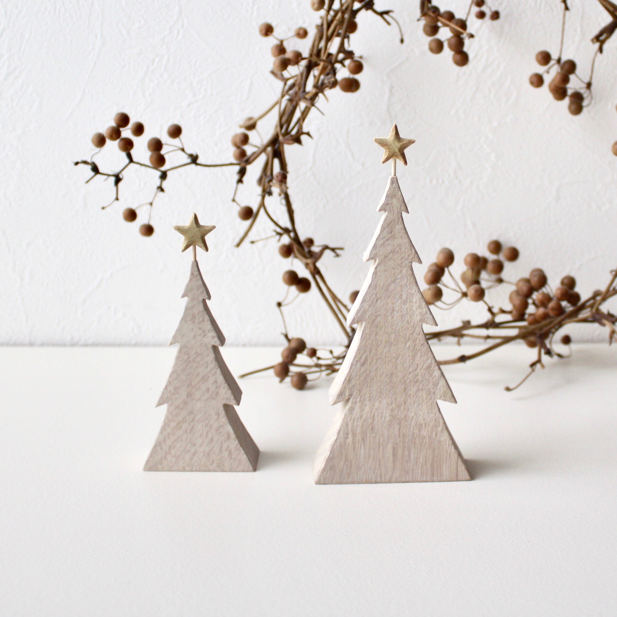 小さな木のクリスマスツリー ホワイトオーク Mサイズ Iichi ハンドメイド クラフト作品 手仕事品の通販