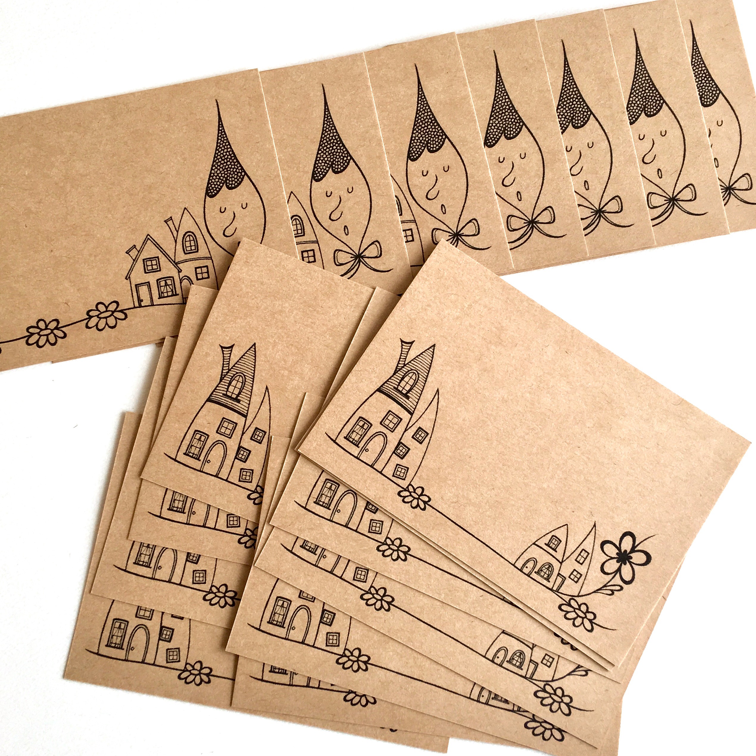メッセージカード 2種類セット Iichi ハンドメイド クラフト作品 手仕事品の通販