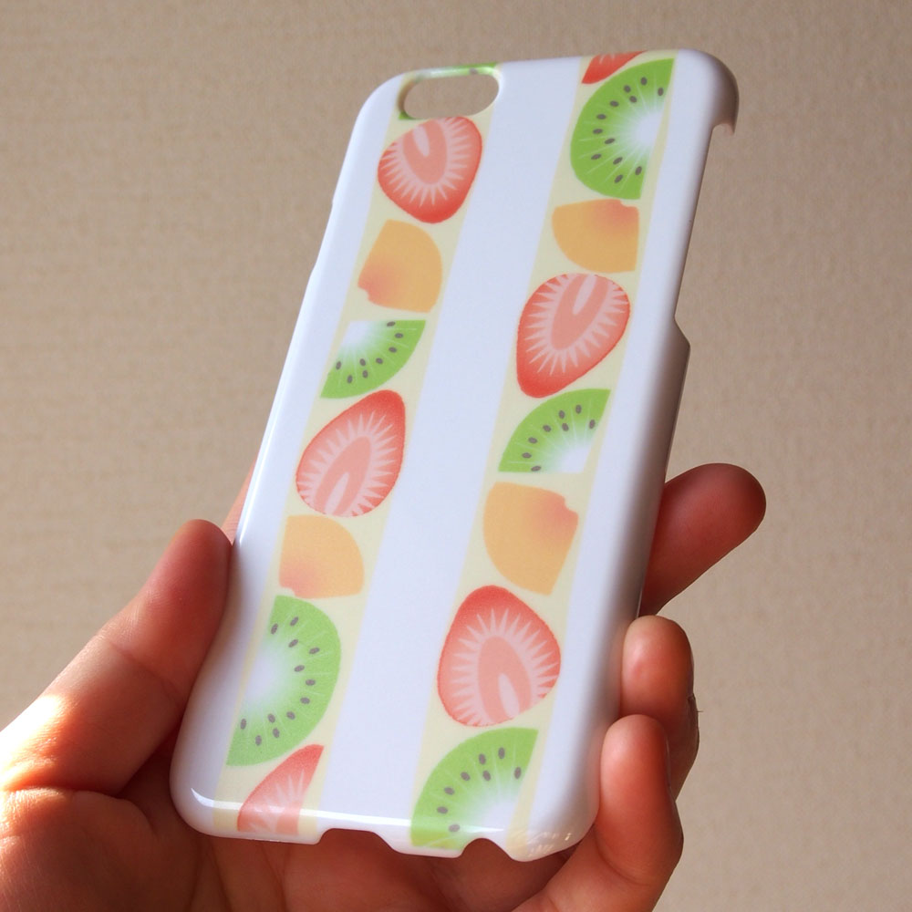 Android系機種ハードクリアケース 春色フルーツサンド Iichi ハンドメイド クラフト作品 手仕事品の通販