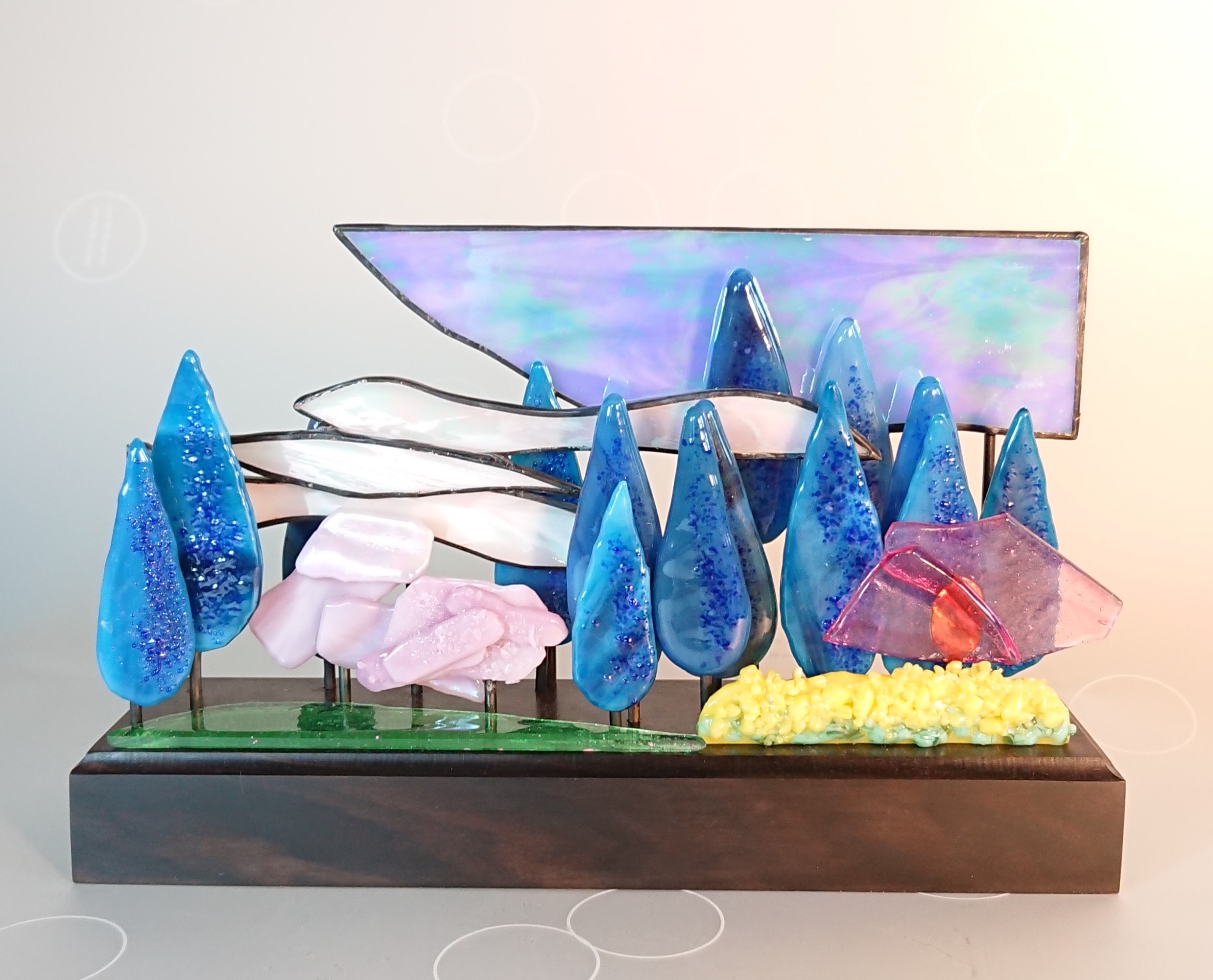 ステンドグラスフュージングオーナメント 桜のころ Iichi ハンドメイド クラフト作品 手仕事品の通販